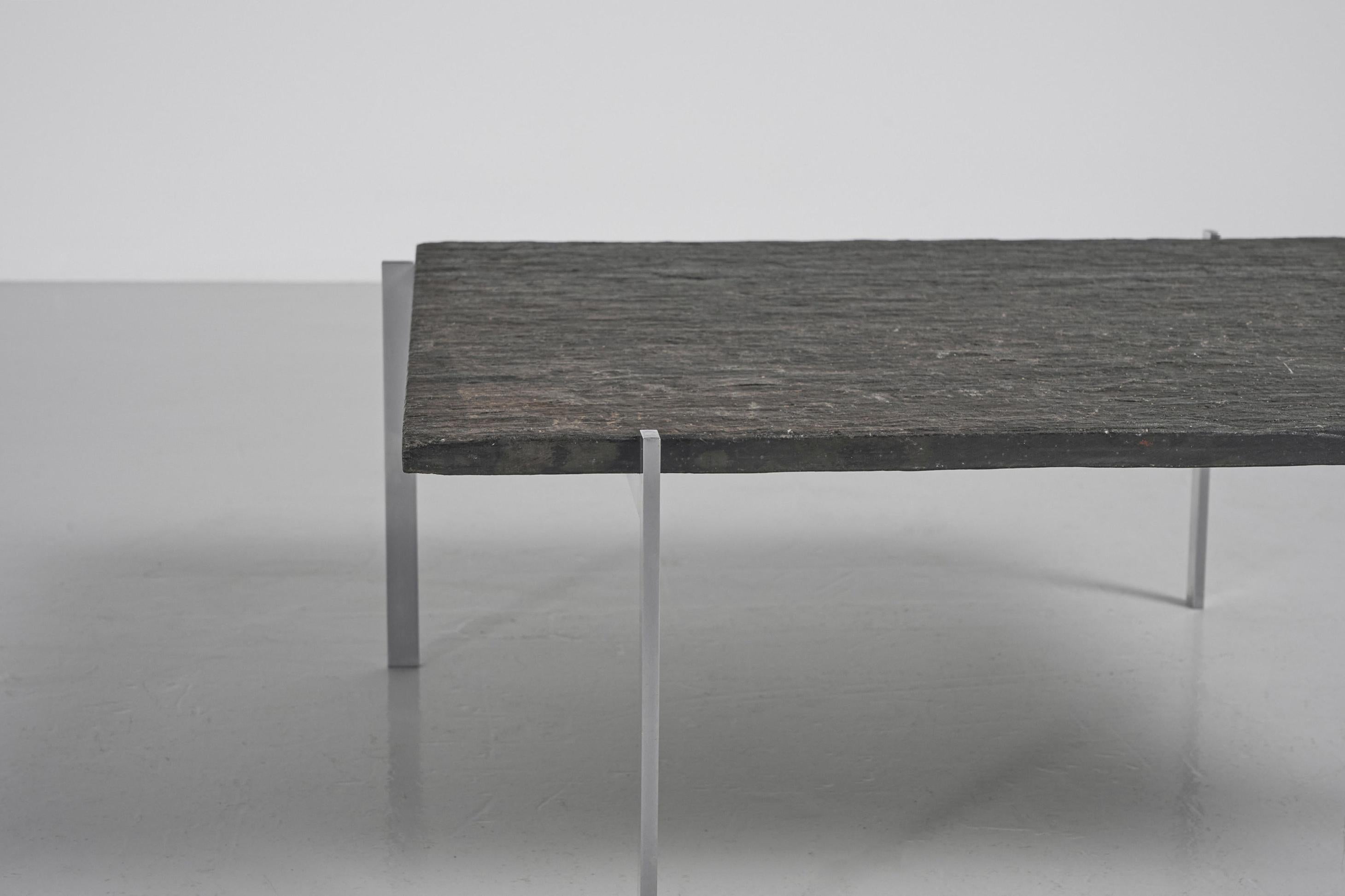 Scandinavian Modern Poul Kjaerholm PK61 coffee table Basalt E Kold Christensen 1956