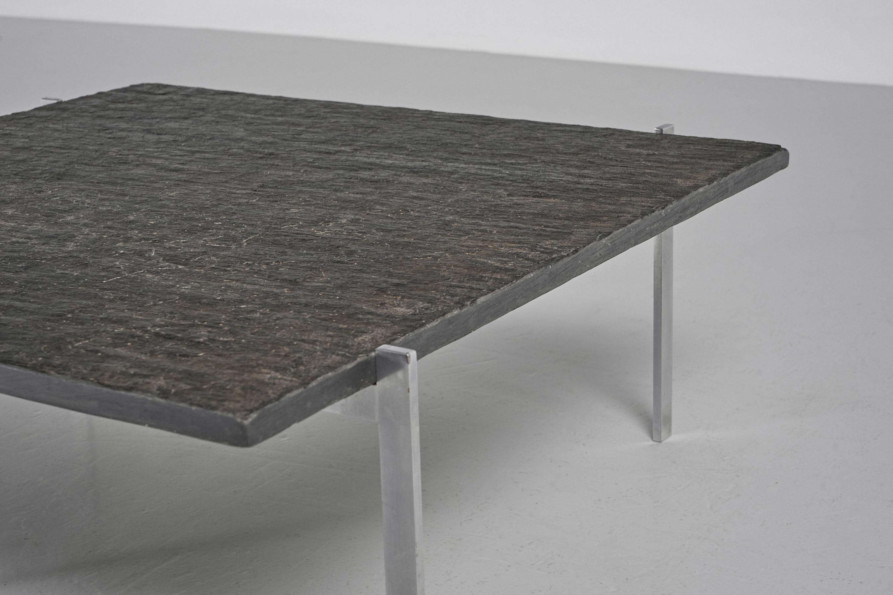 Plated Poul Kjaerholm PK61 coffee table Basalt E Kold Christensen 1956