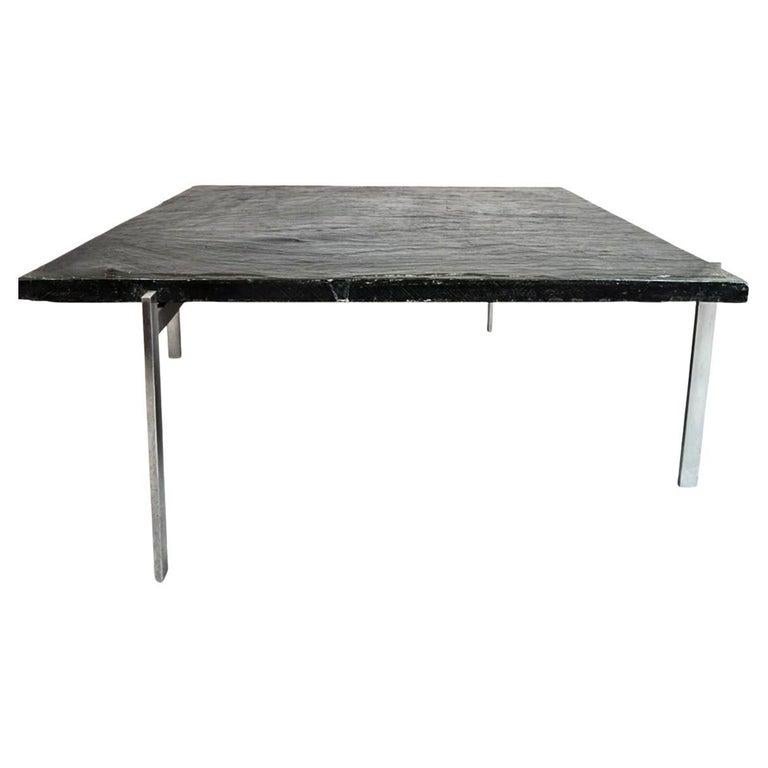 Poul Kjaerholm PK61 Table basse en ardoise noire Bon état - En vente à Brussels, BE