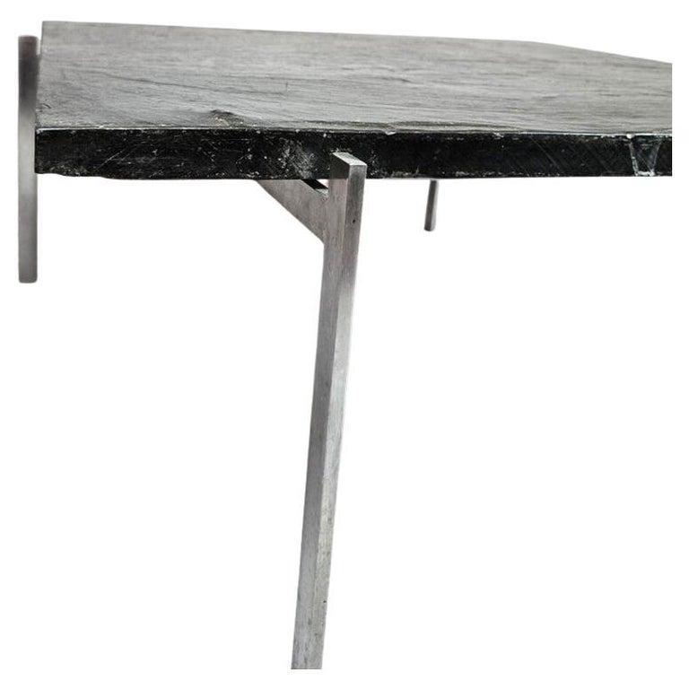 20ième siècle Poul Kjaerholm PK61 Table basse en ardoise noire en vente