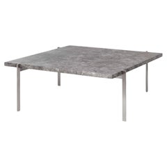Mesa baja Poul Kjaerholm PK61 de mármol gris by Fritz Hansen