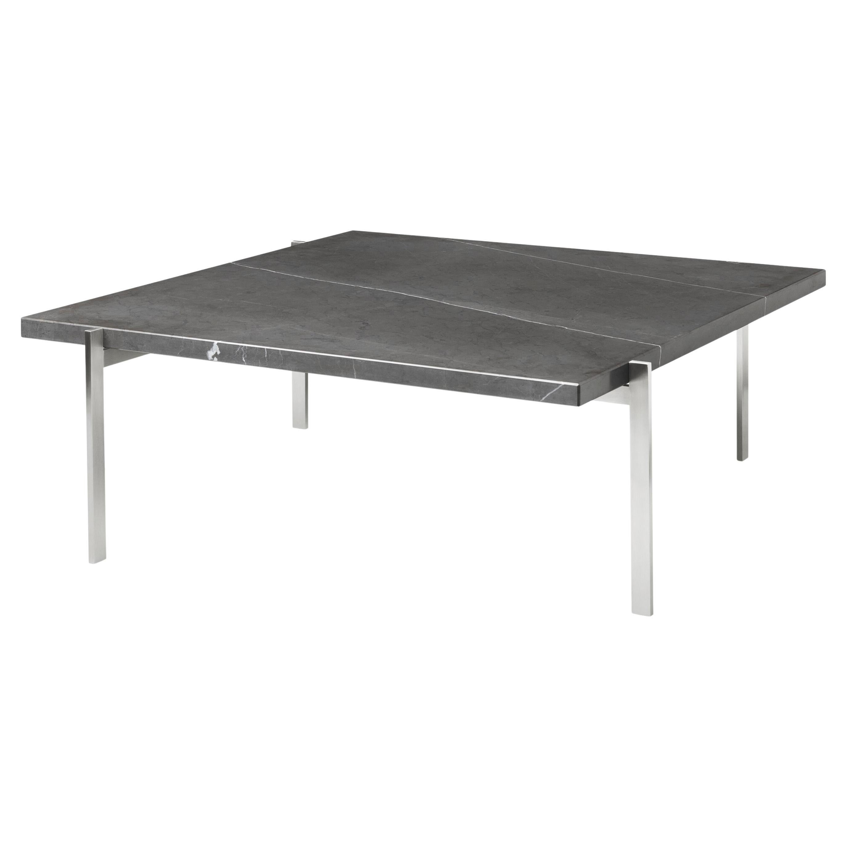 Poul Kjærholm PK61 Coffee Table Marble Honed Black for Fritz Hansen
