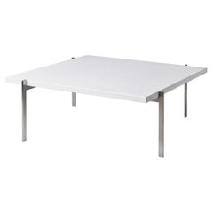 Poul Kjærholm PK61 Coffee Table Marble Rolled White for Fritz Hansen