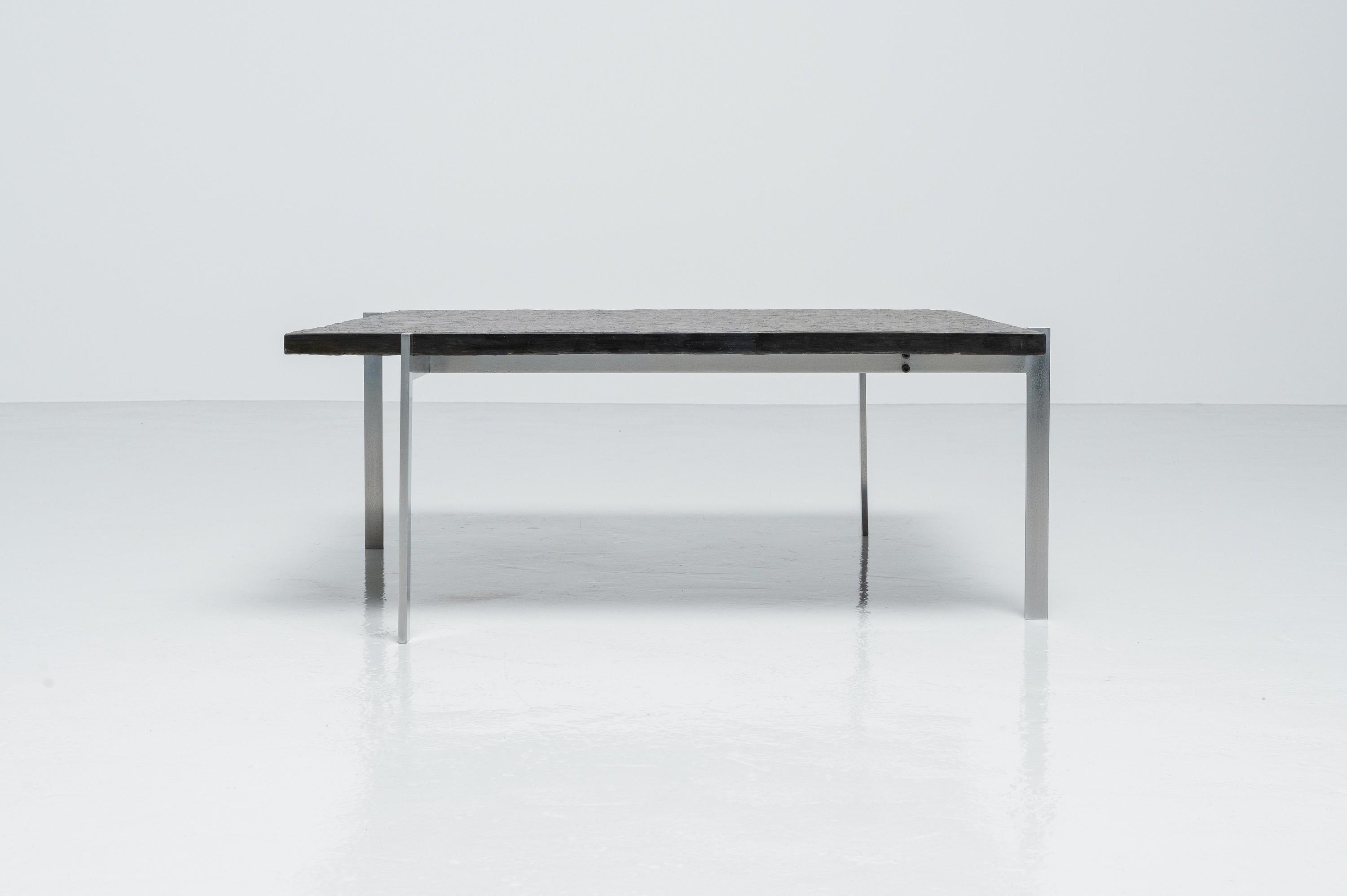 Danish Poul Kjaerholm PK61 Coffee Table Slate Top Denmark 1956