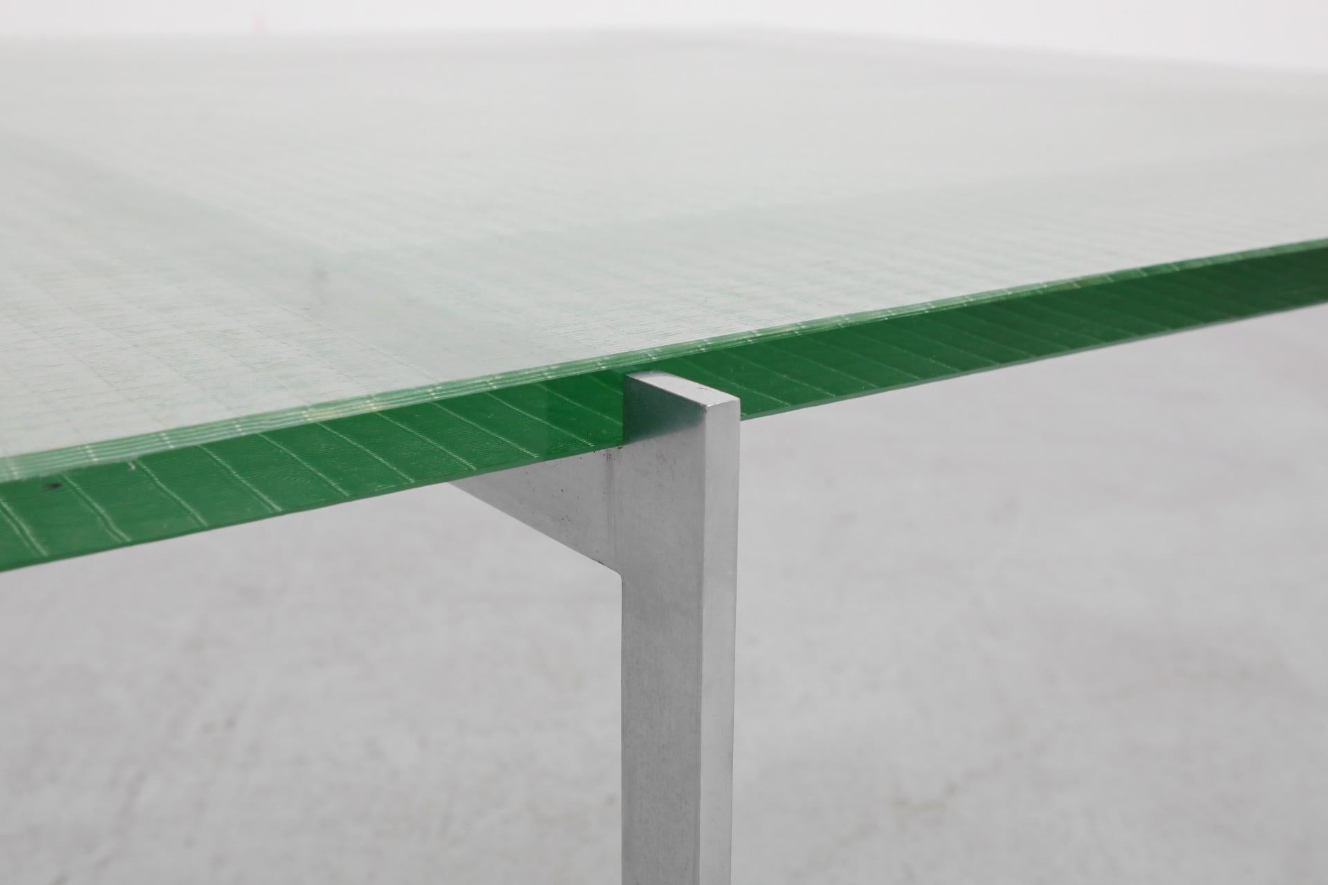 Poul Kjaerholm PK61 inspirierter Couchtisch aus Chrom und Glas im Angebot 5