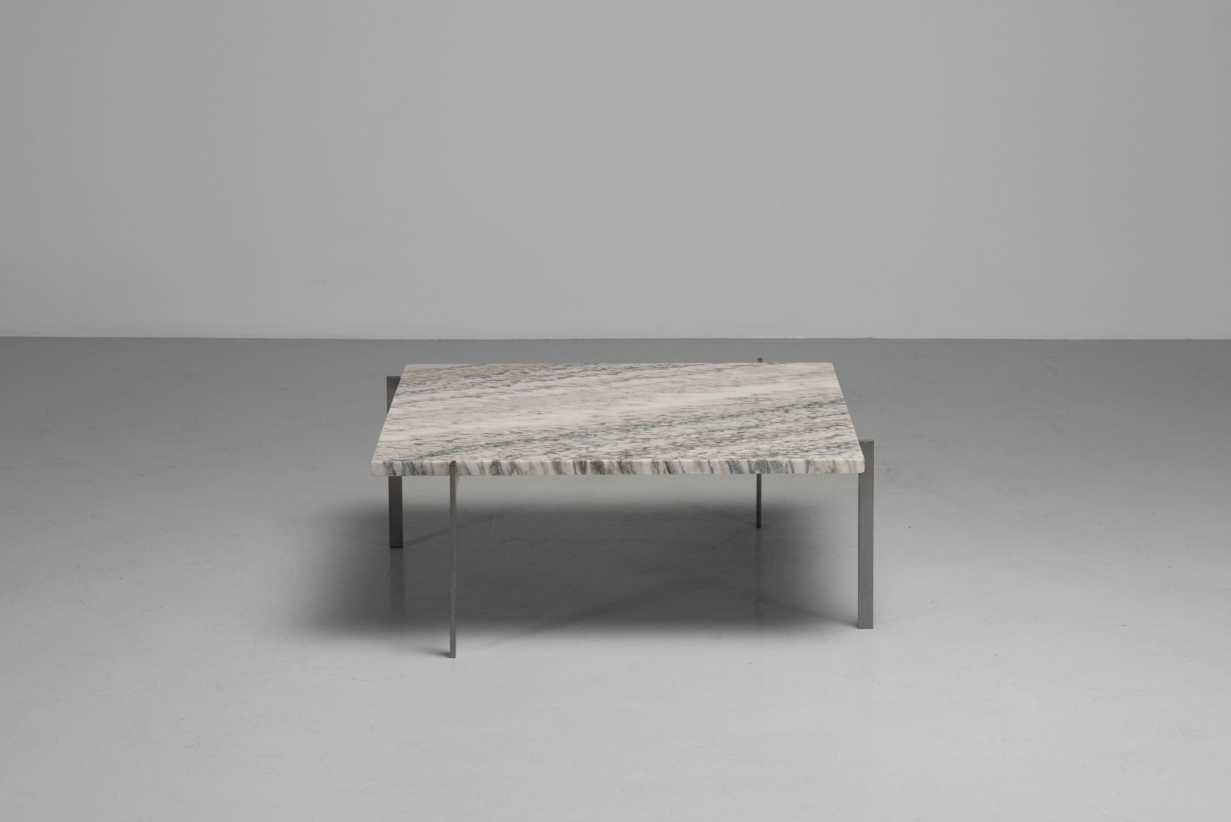 Poul Kjaerholm PK61 table en marbre du Groenland EKC Danemark 1956 Bon état - En vente à Roosendaal, Noord Brabant