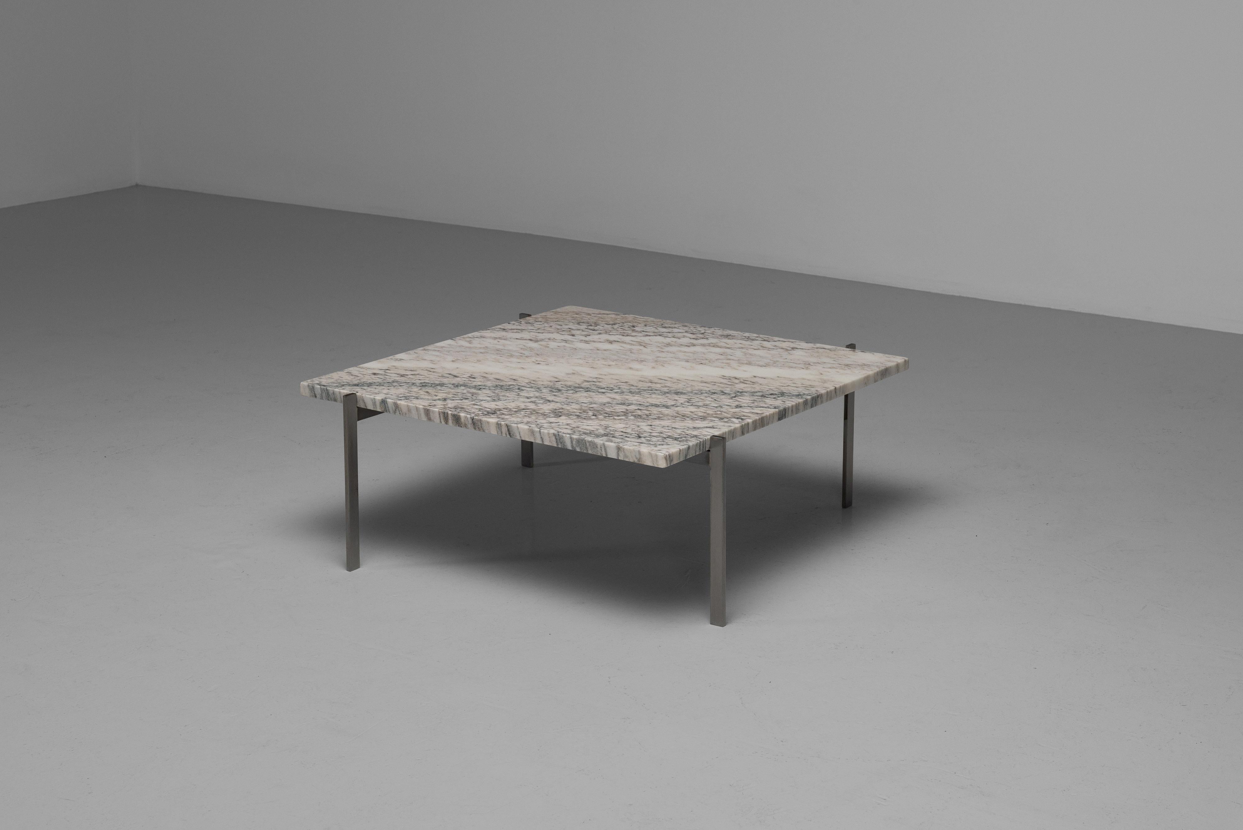 Milieu du XXe siècle Poul Kjaerholm PK61 table en marbre du Groenland EKC Danemark 1956 en vente