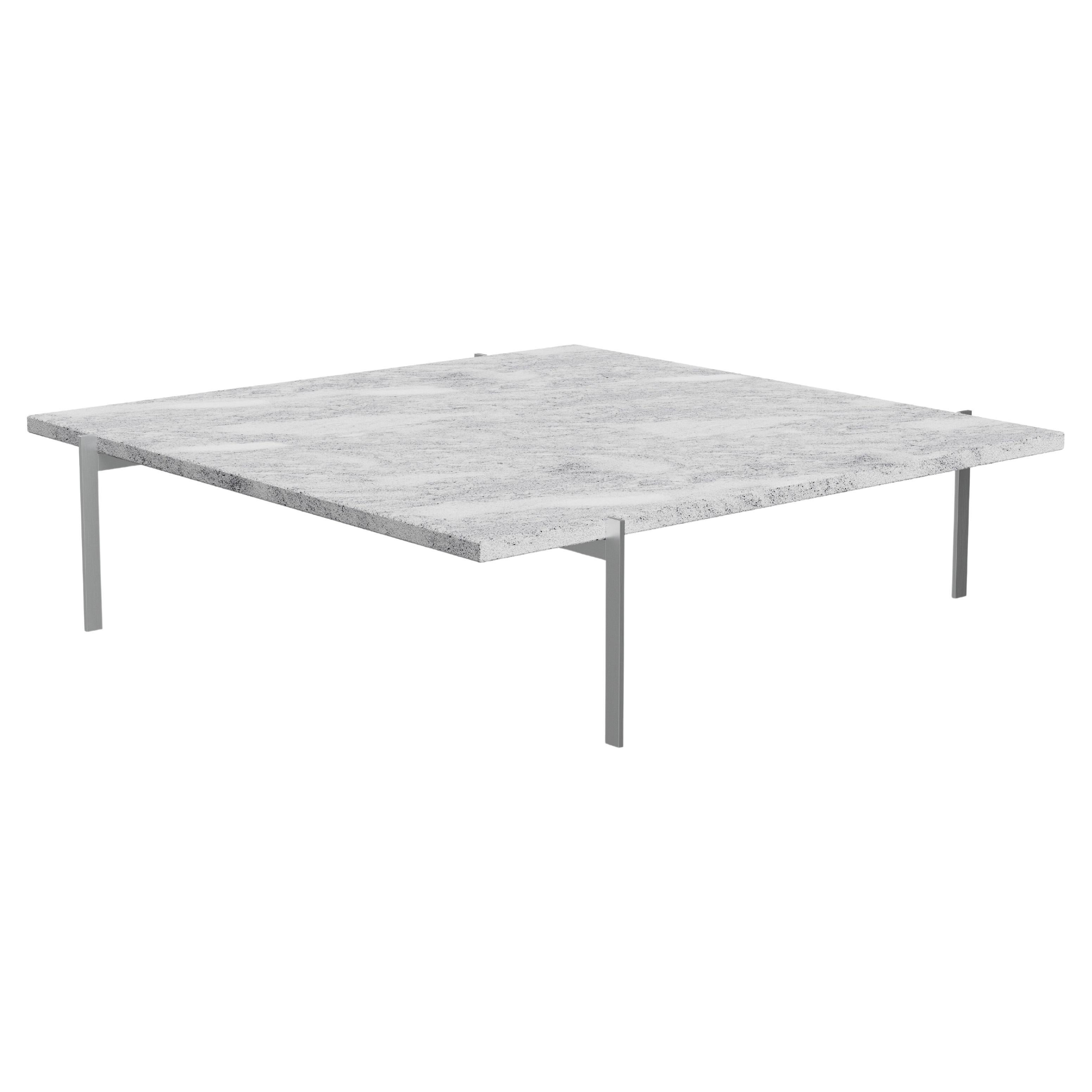 Poul Kjærholm PK61A Coffee Table Marble Rolled Grey-White for Fritz Hansen