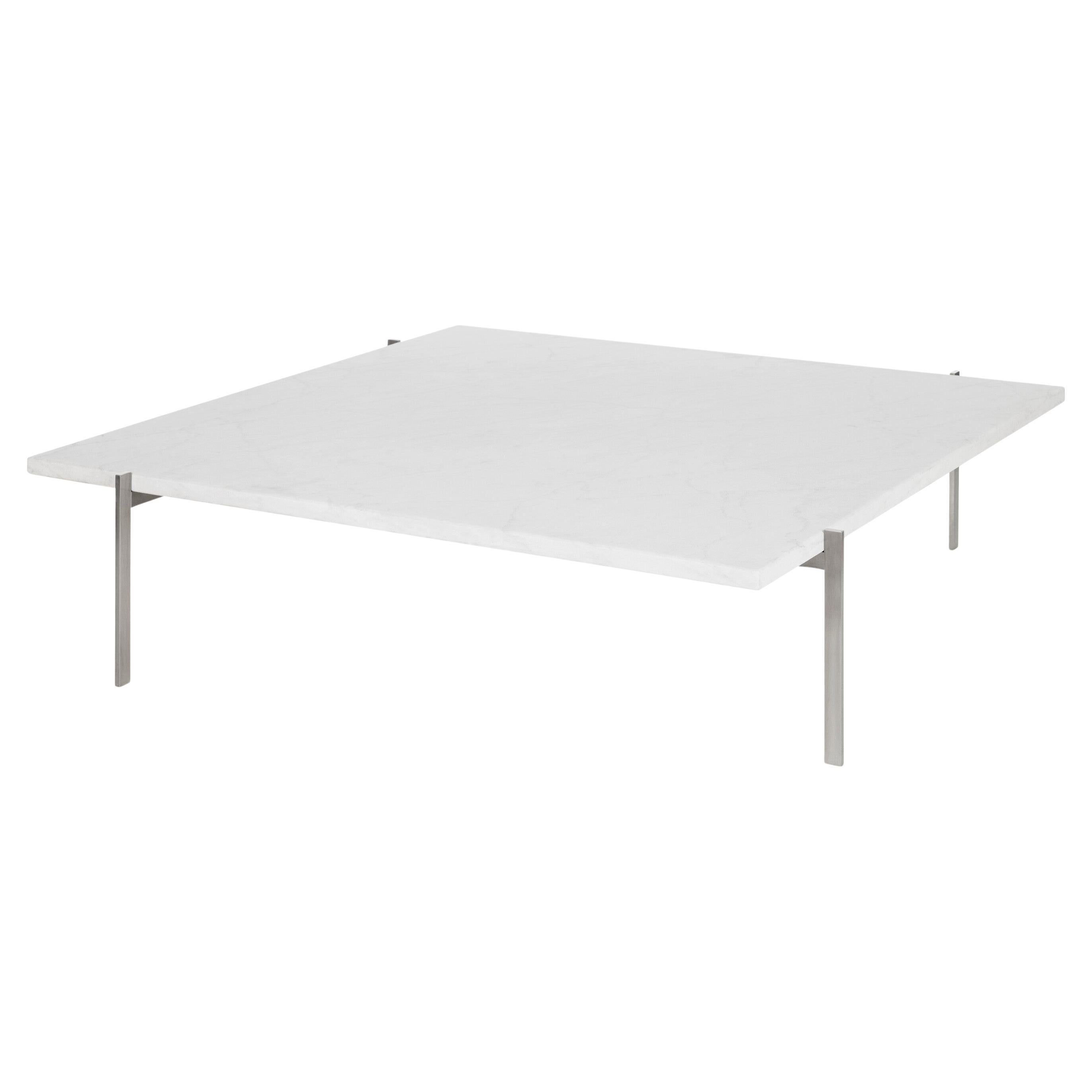 Poul Kjærholm PK61A Coffee Table Marble Rolled White for Fritz Hansen For Sale