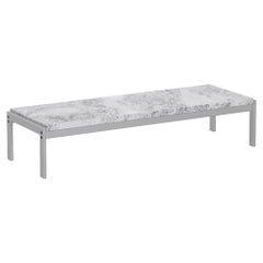 Table basse PK62 en marbre Rolle gris-blanc pour Fritz Hansen