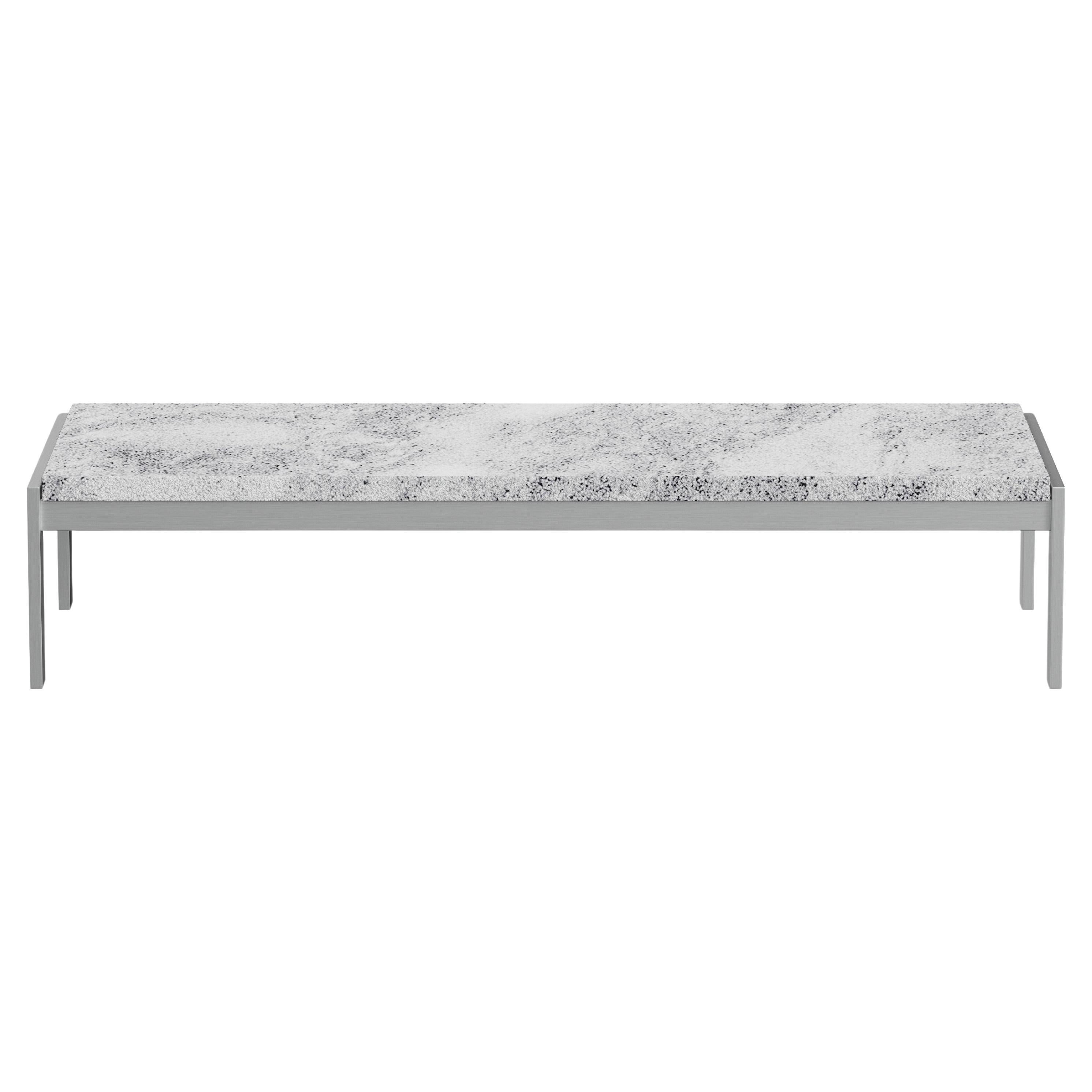 Mesa baja PK62 Marble Rolled Gris-Blanco de Poul Kjærholm para Fritz Hansen