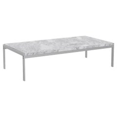 Poul Kjærholm PK63A Coffee Table Marble Rolled Grey-White for Fritz Hansen