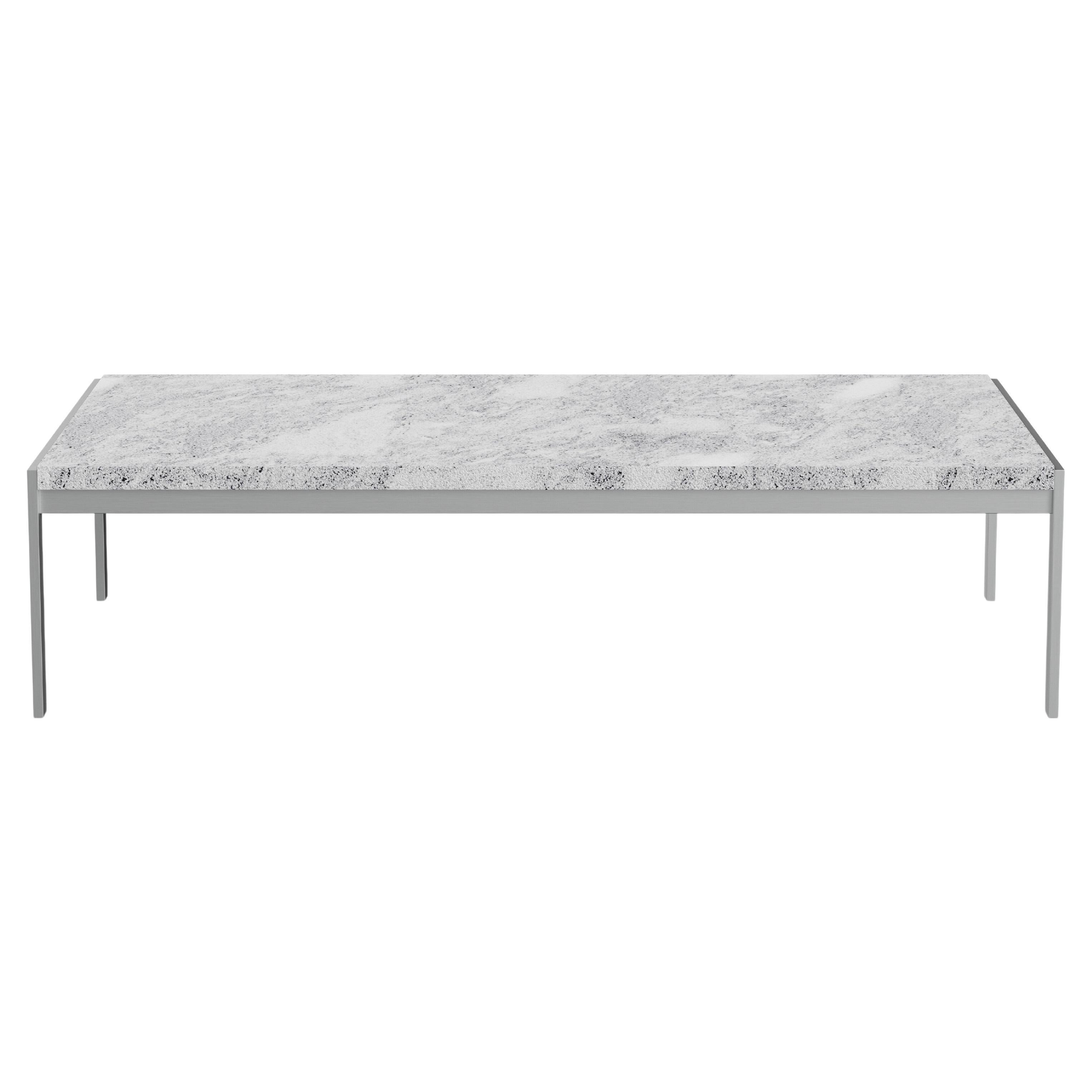 Poul Kjærholm PK63A Coffee Table Marble Rolled Grey-White for Fritz Hansen For Sale