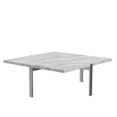 Poul Kjærholm PK65 Coffee Table Marble Rolled Grey-White for Fritz Hansen