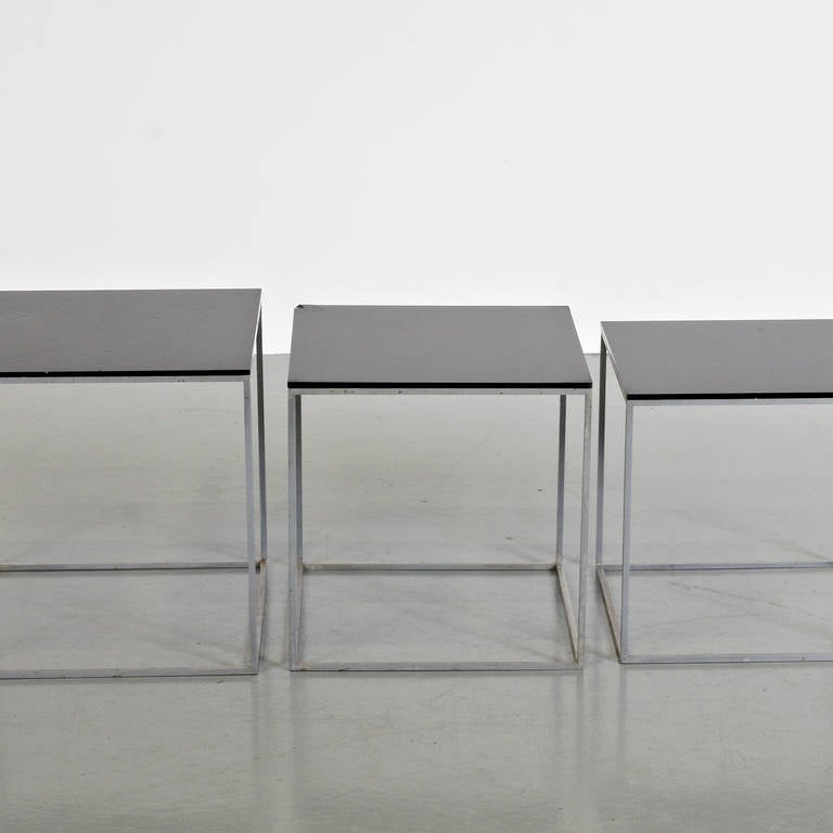 Scandinavian Modern Poul Kjaerholm PK71 Nesting Tables, Denmark, 1960 For Sale