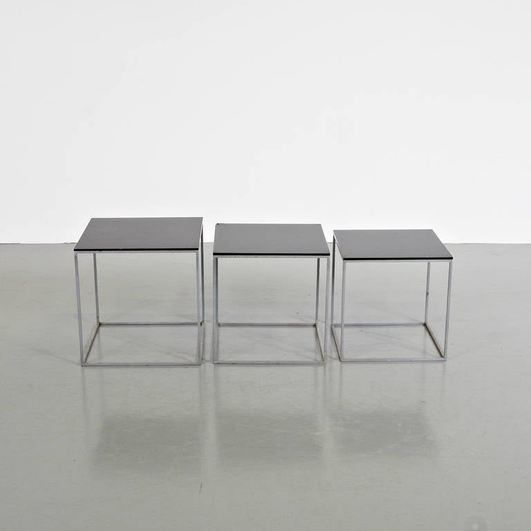 Danish Poul Kjaerholm PK71 Nesting Tables, Denmark, 1960 For Sale