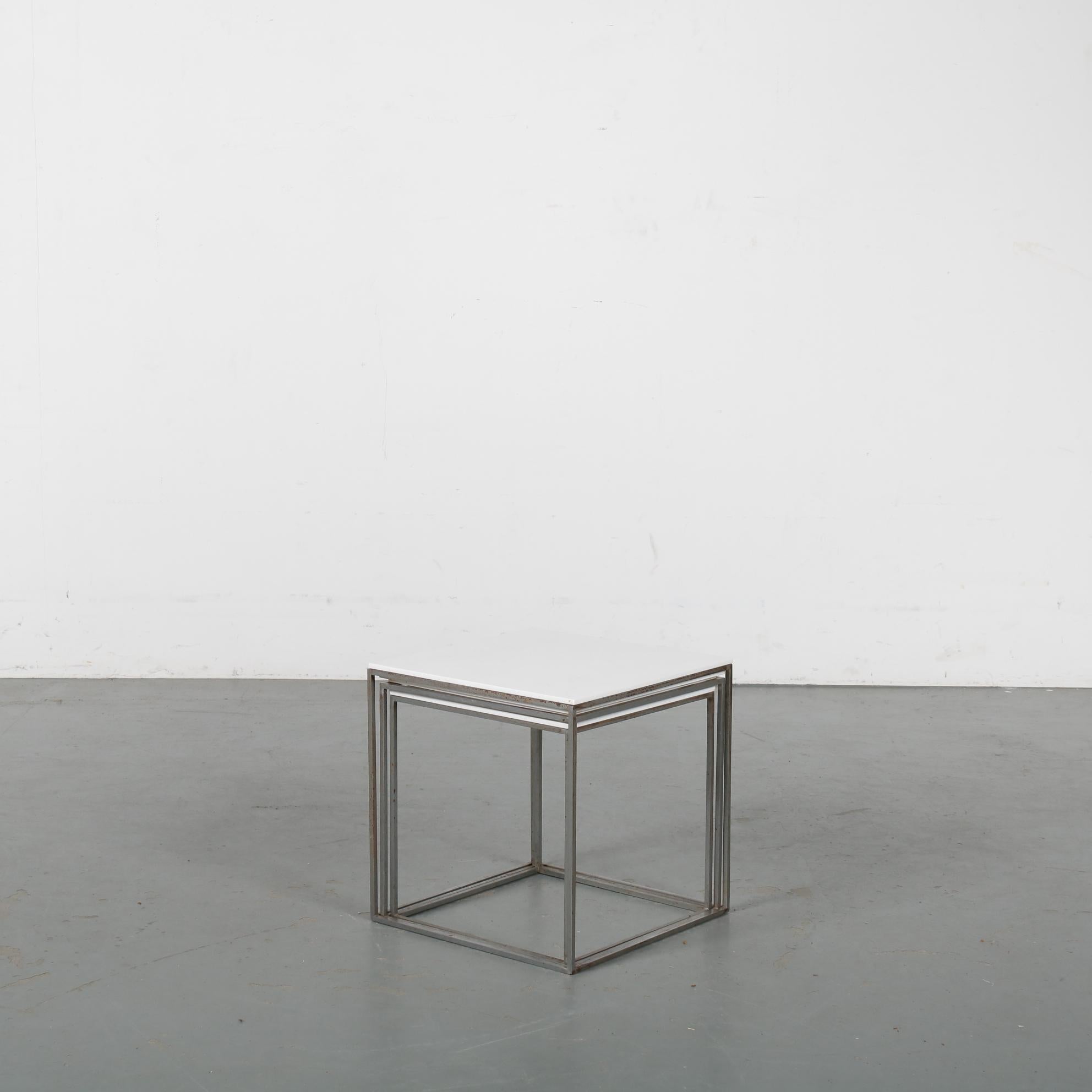 Danish Poul Kjaerholm PK71 Nesting Tables, Denmark, 1960 For Sale