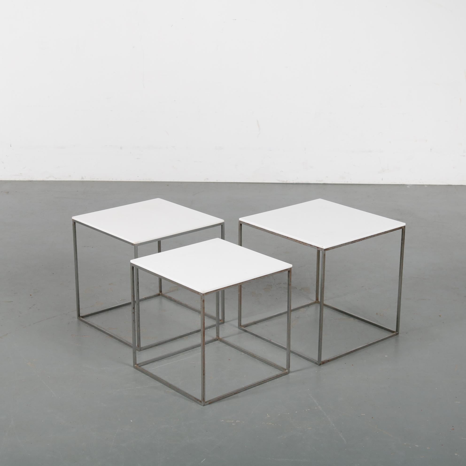 Mid-18th Century Poul Kjaerholm PK71 Nesting Tables, Denmark, 1960 For Sale