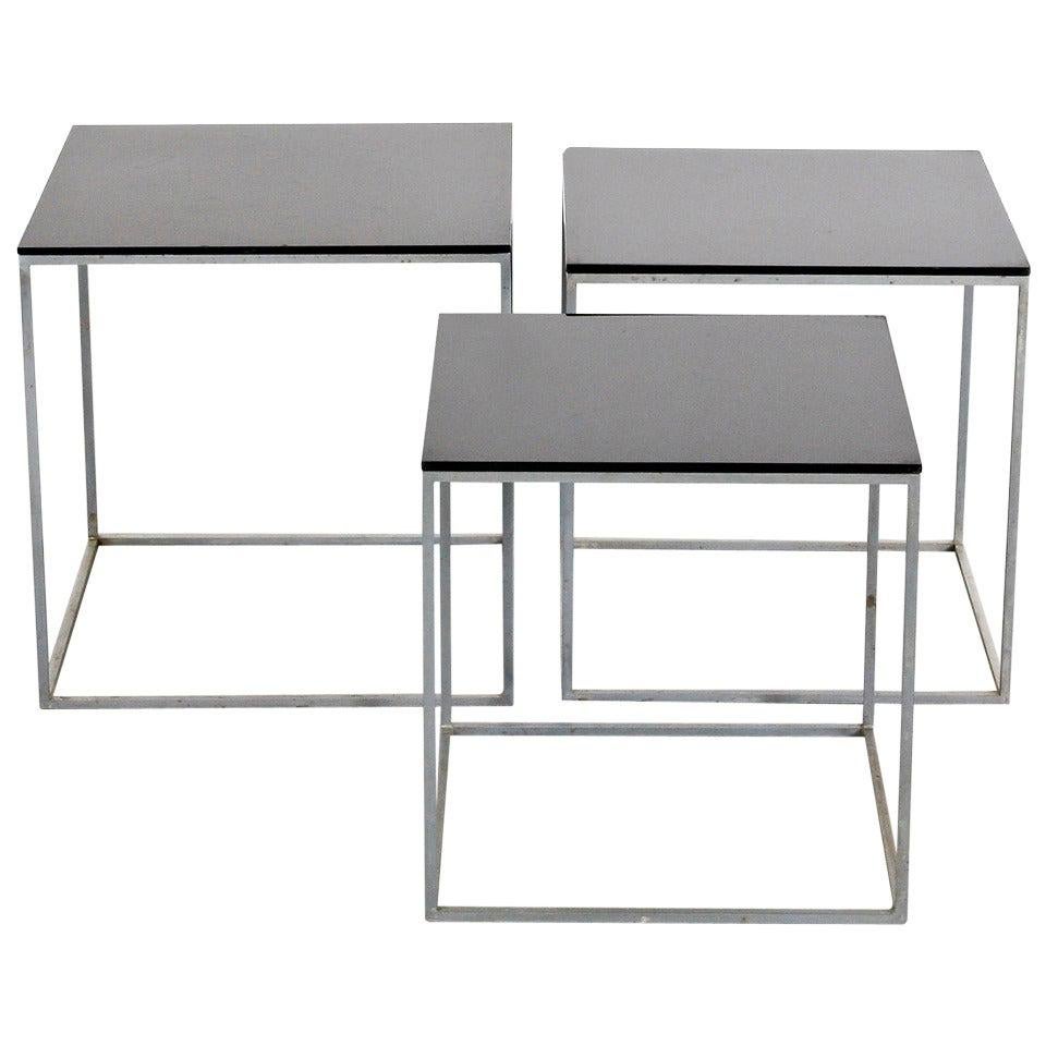 Poul Kjaerholm PK71 Nesting Tables, Denmark, 1960 For Sale