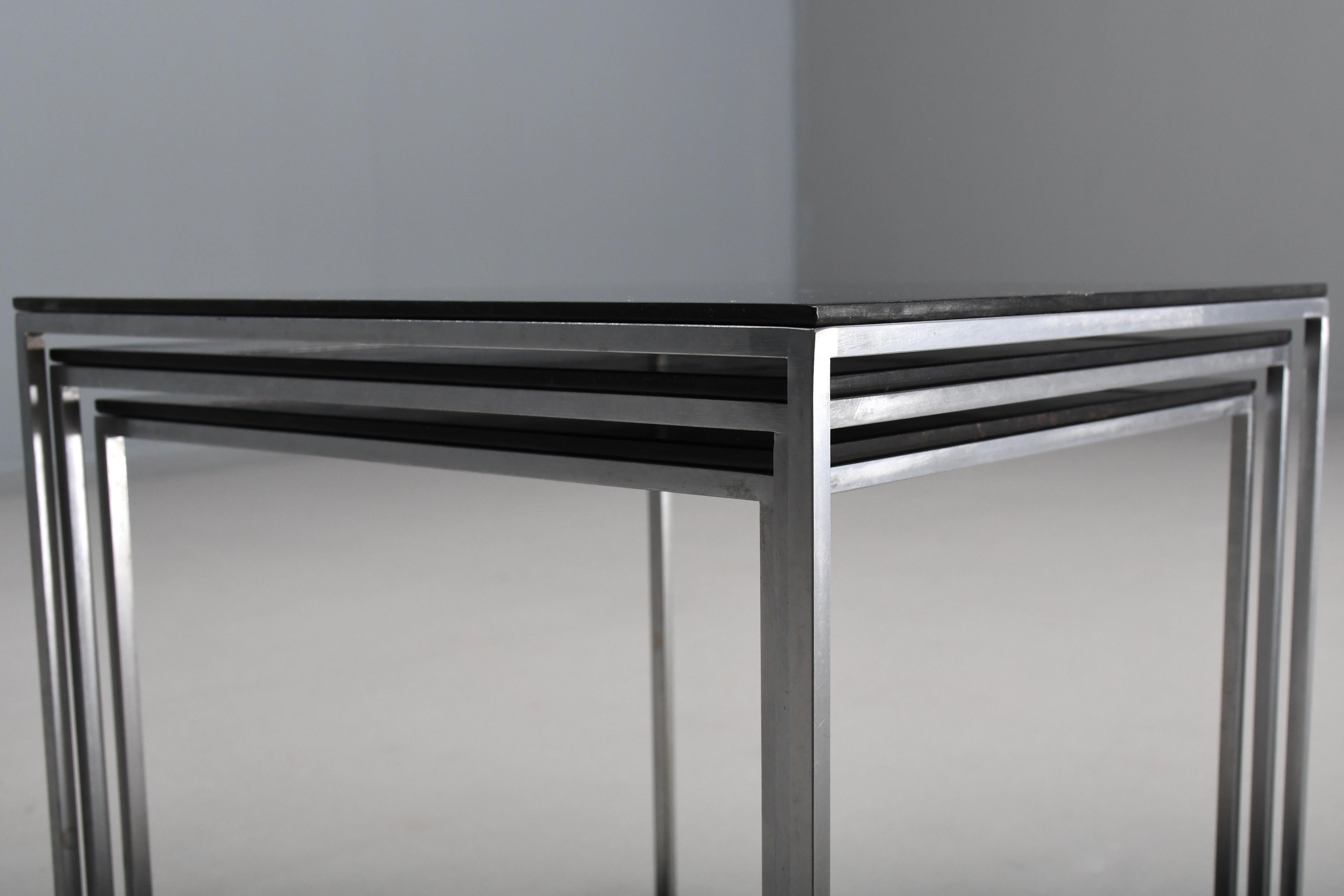 20th Century Poul Kjaerholm PK71 Nesting Tables for E. Kold Christensen, Denmark, 1957 For Sale