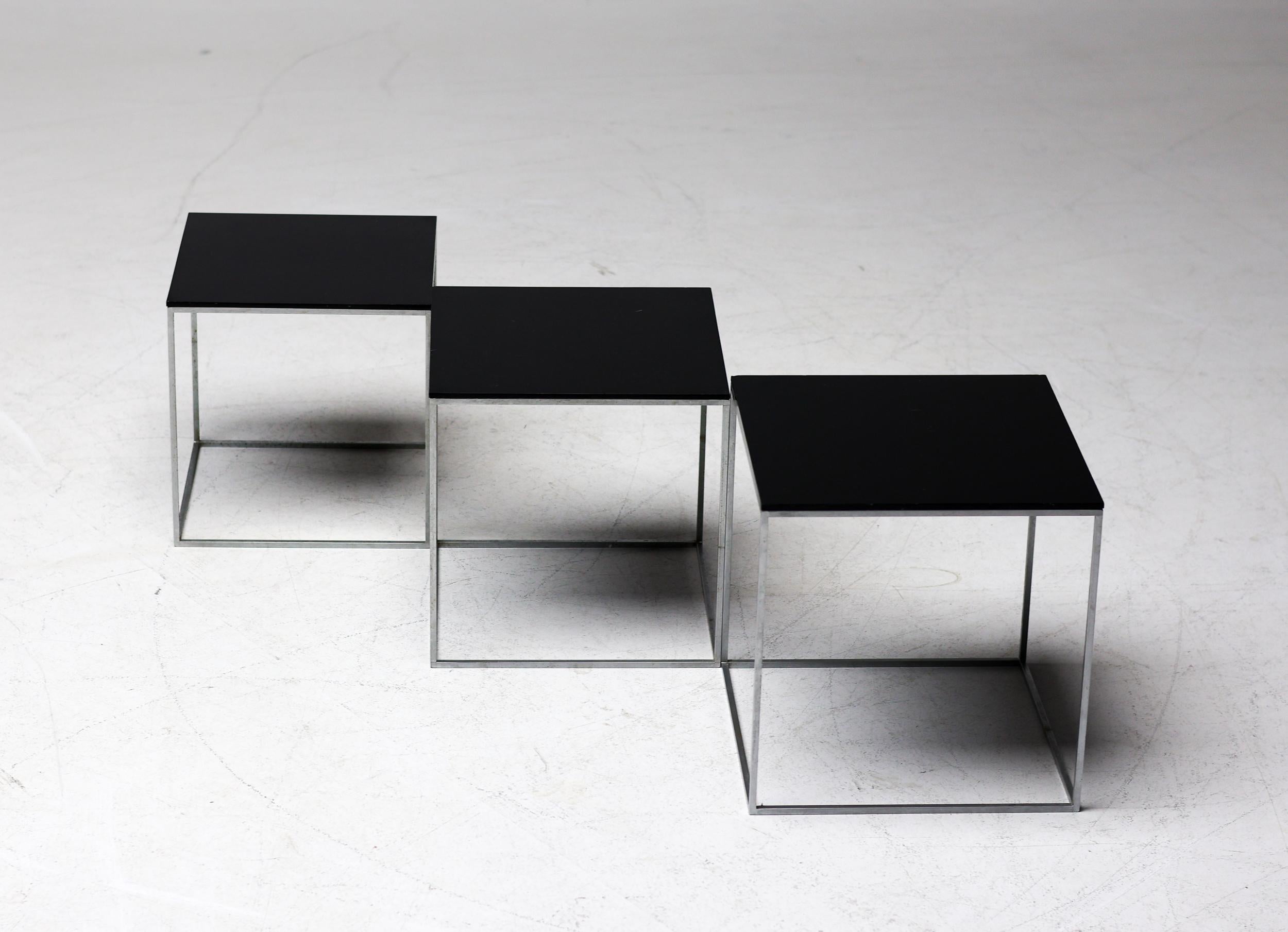 Poul Kjærholm PK71 Nesting Tables for E. Kold Christensen, Early 1960 Production In Good Condition For Sale In Dronten, NL