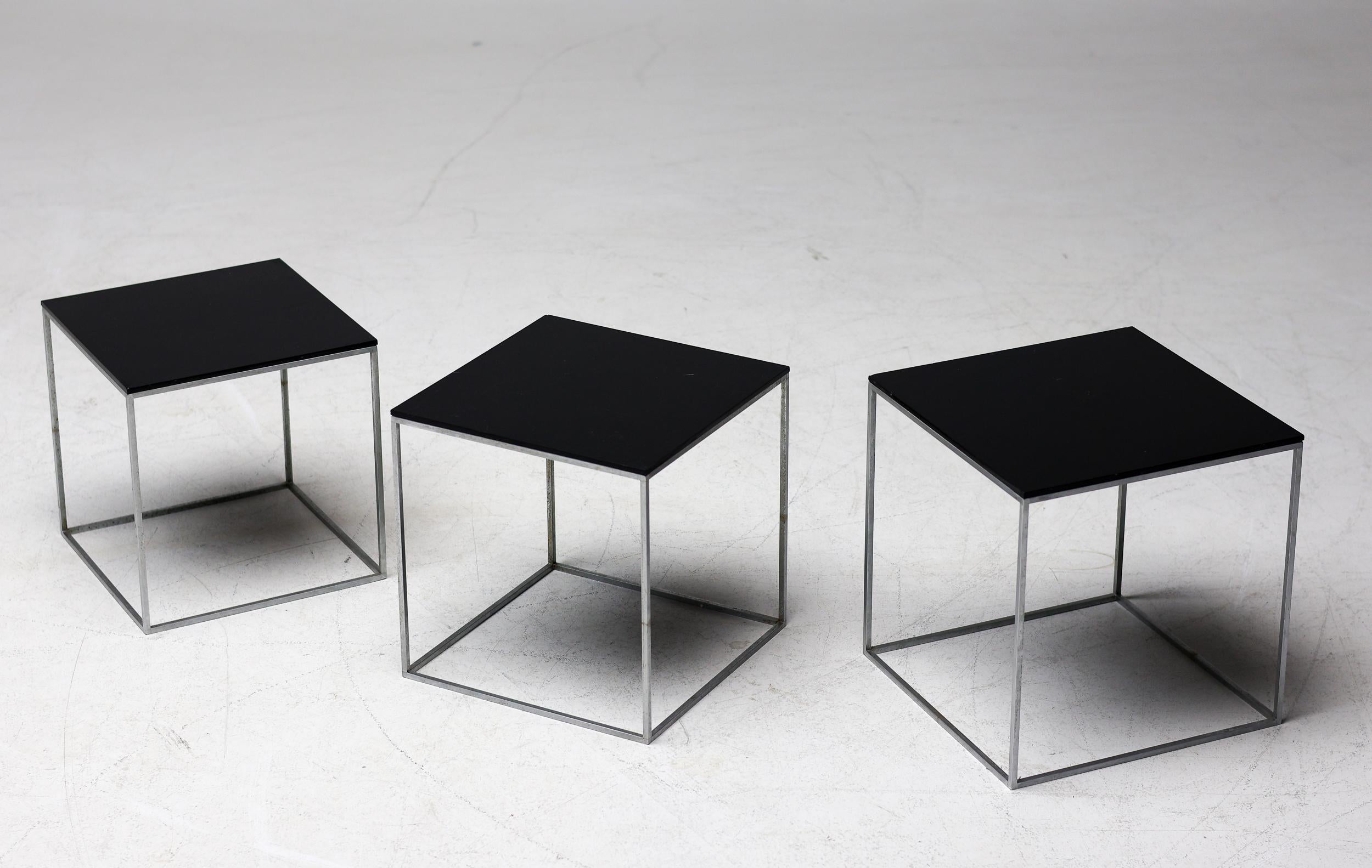 Mid-20th Century Poul Kjærholm PK71 Nesting Tables for E. Kold Christensen, Early 1960 Production For Sale