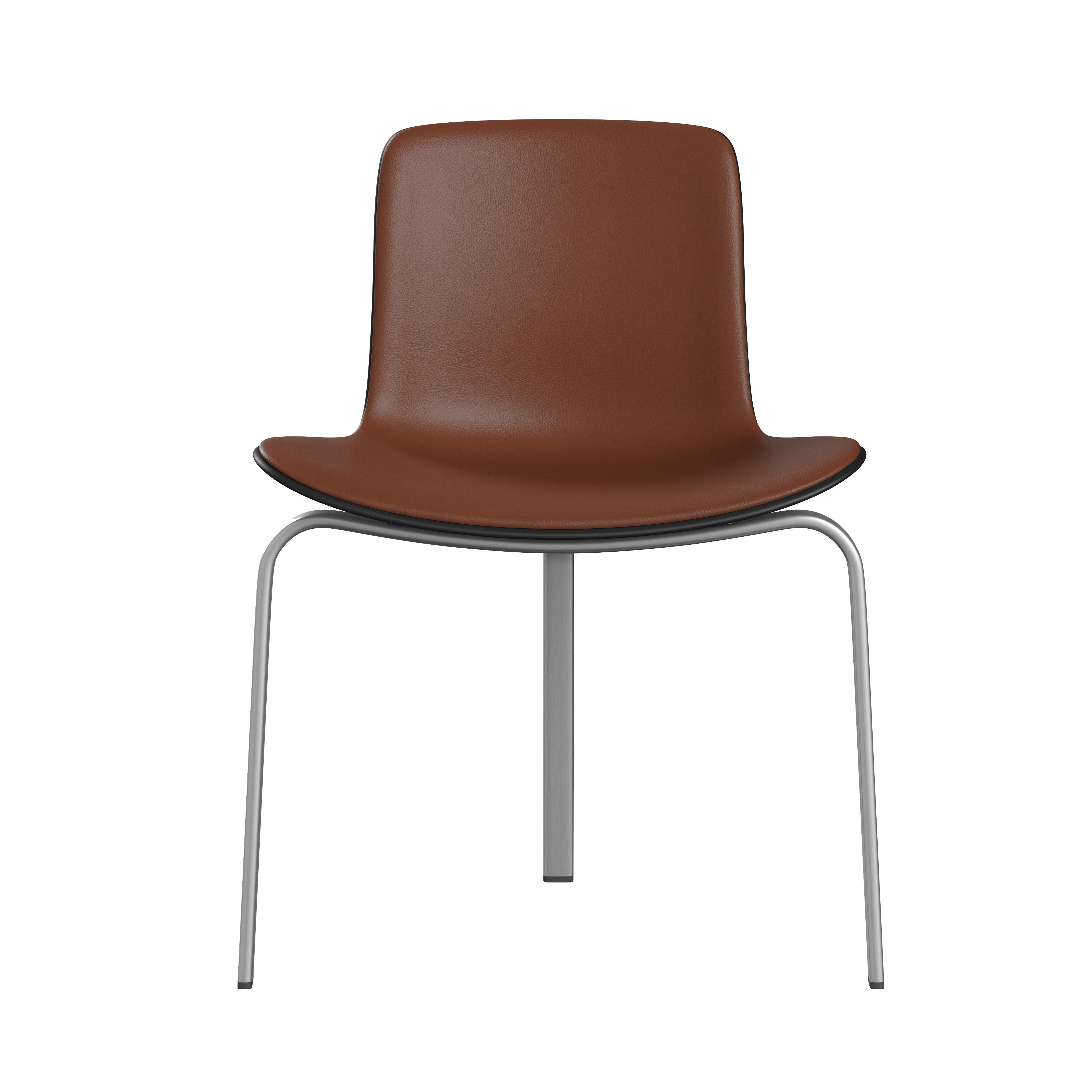 Poul Kjærholm 'PK8' Dining Chair for Fritz Hansen in Aura Leather Upholstery For Sale 2