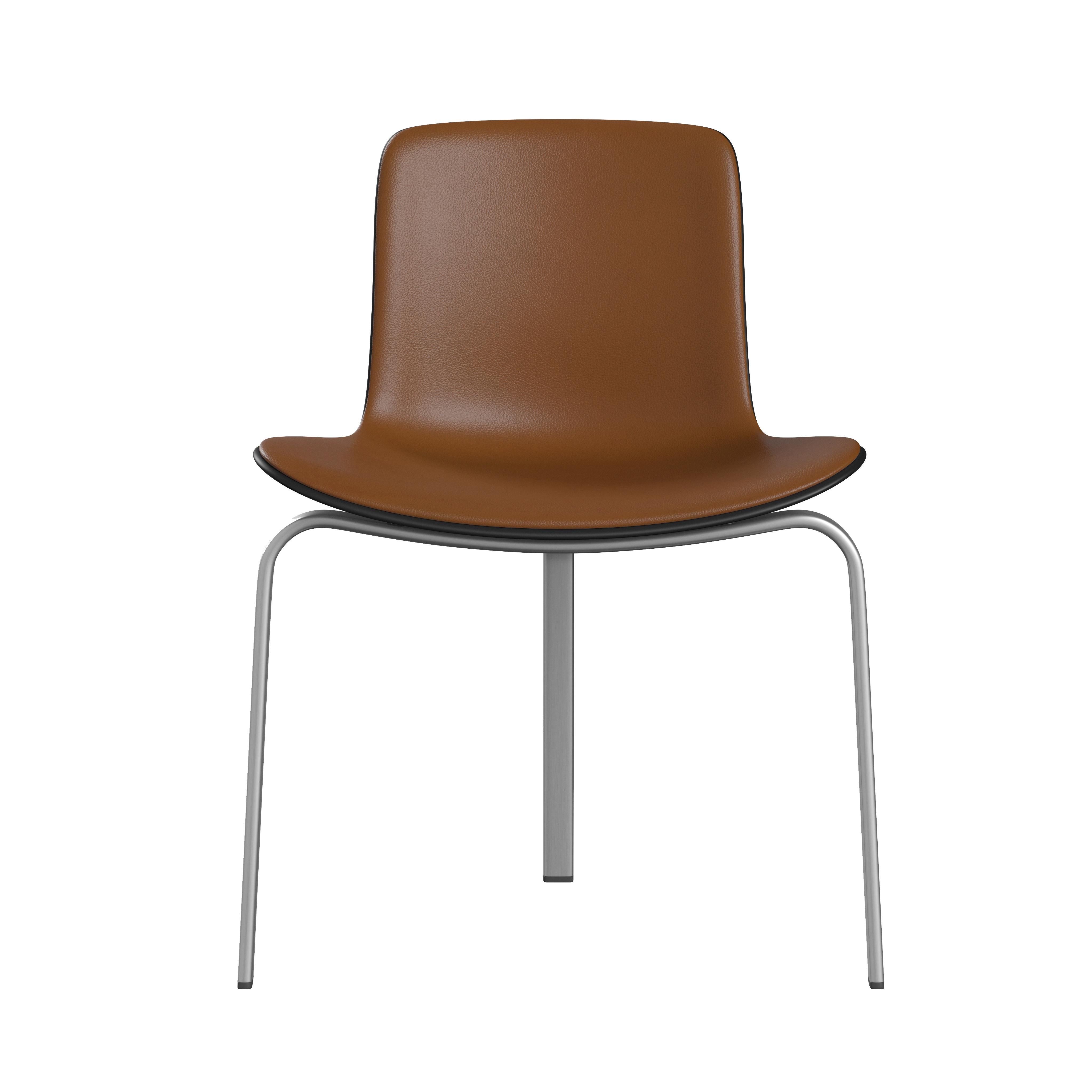 Poul Kjærholm 'PK8' Dining Chair for Fritz Hansen in Aura Leather Upholstery For Sale 3