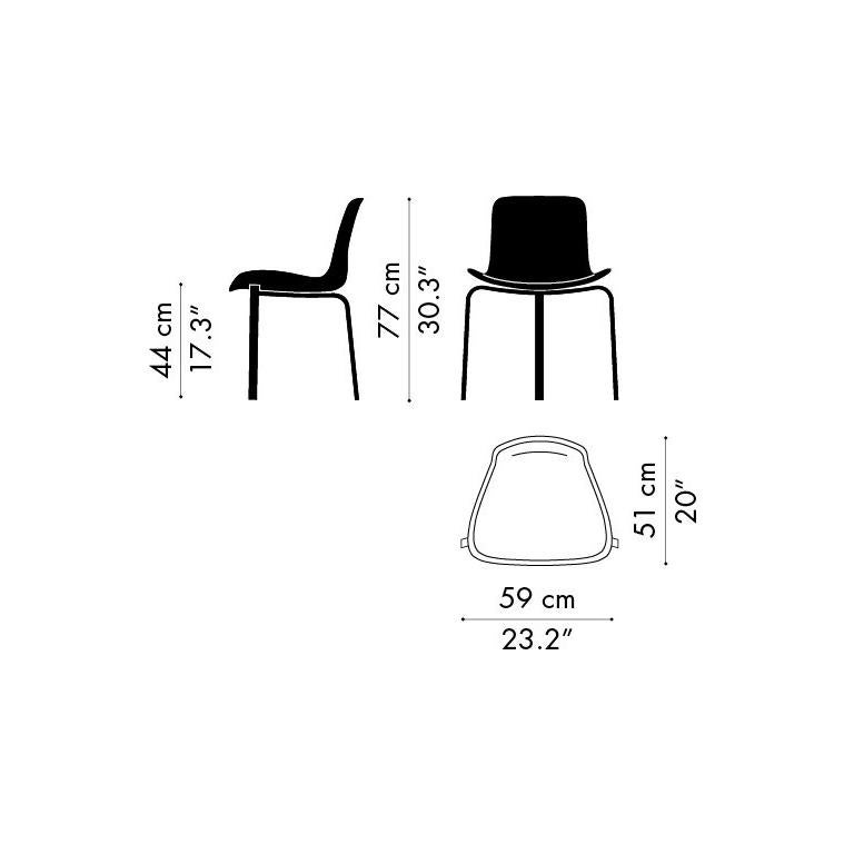 Poul Kjærholm 'PK8' Dining Chair for Fritz Hansen in Aura Leather Upholstery For Sale 5