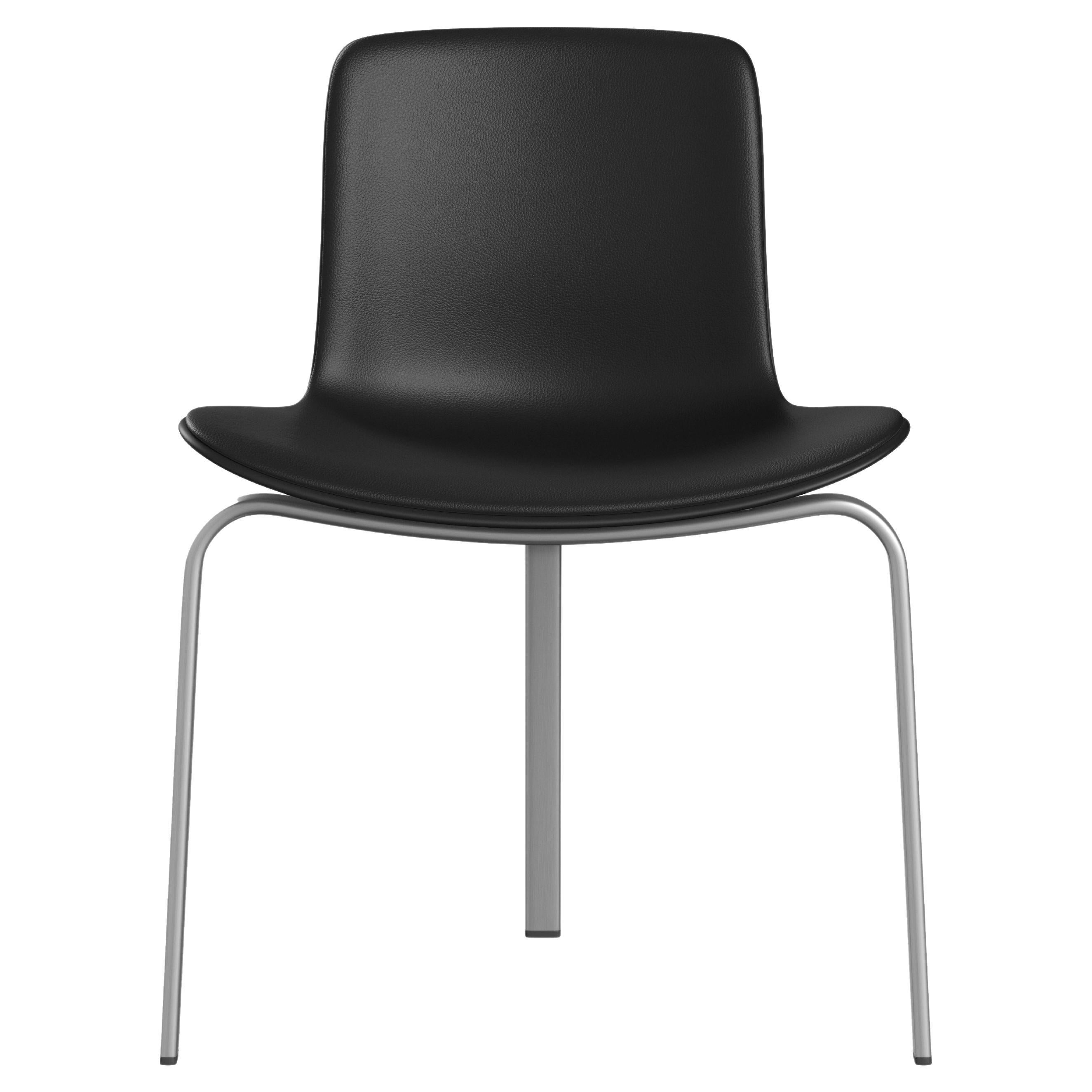 Poul Kjærholm 'PK8' Dining Chair for Fritz Hansen in Aura Leather Upholstery For Sale