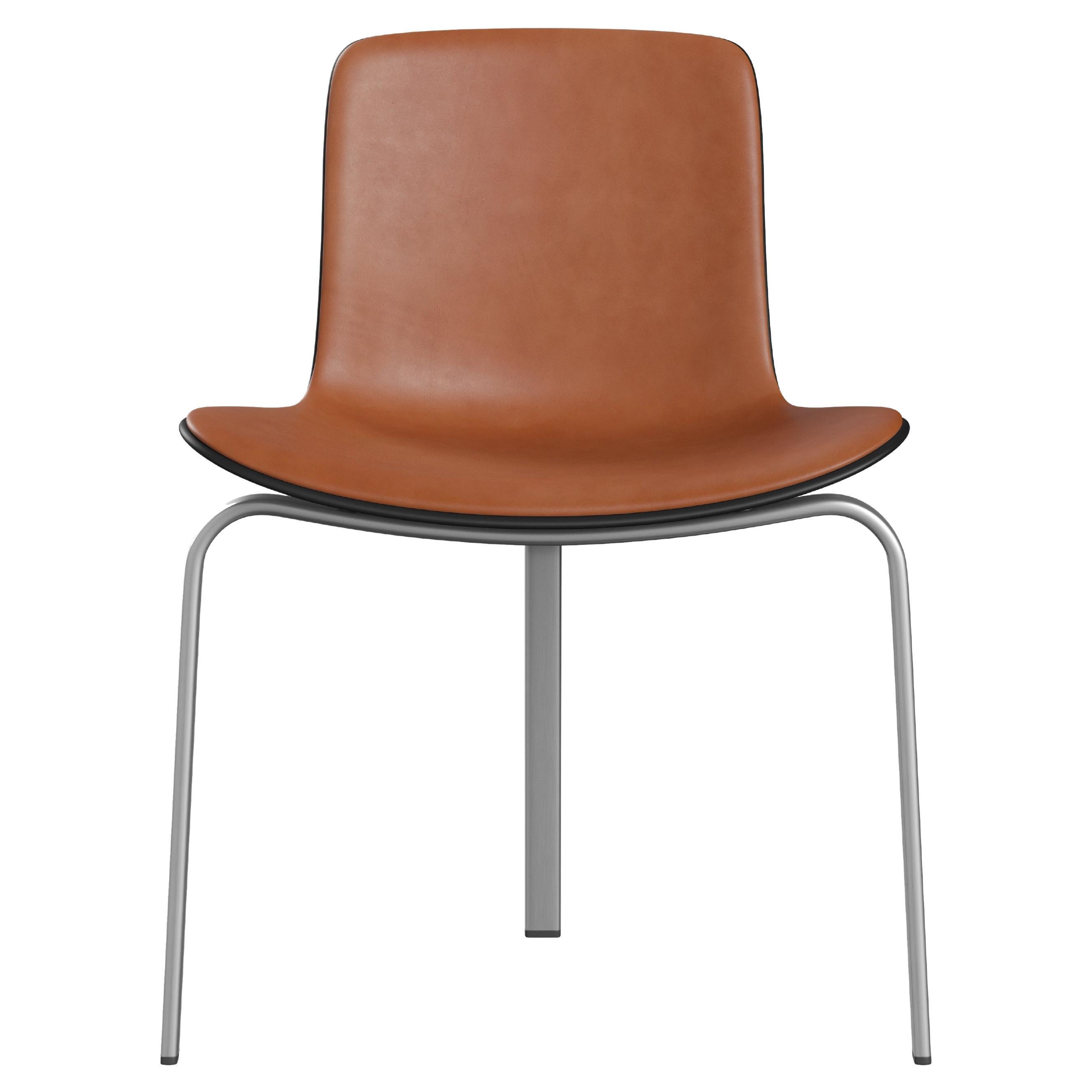 Poul Kjærholm 'PK8' Dining Chair for Fritz Hansen in Grace Leather Upholstery For Sale