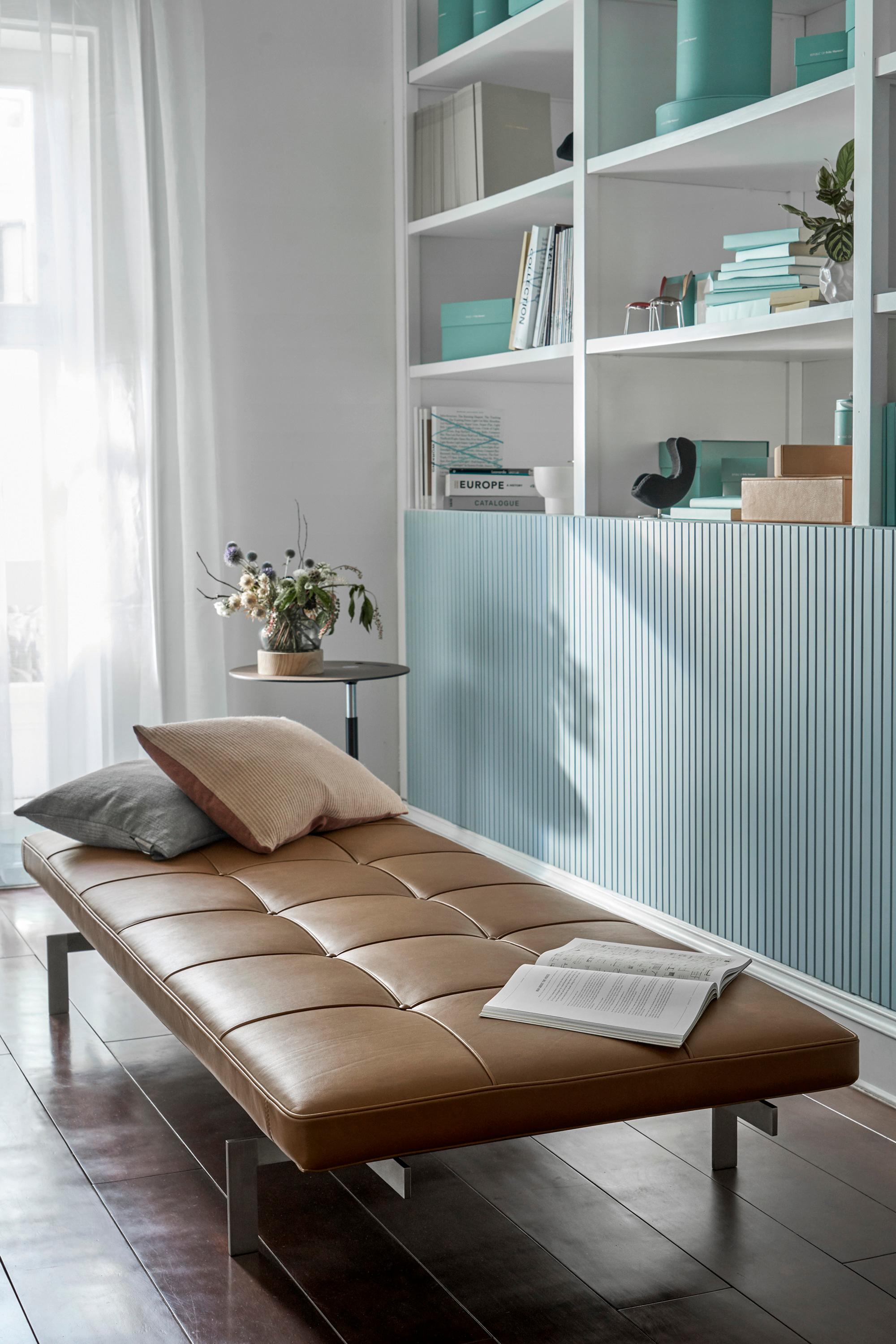 Danois Lit de repos 'PK80' de Poul Kjærholm pour Fritz Hansen en cuir (Cat. 5) en vente