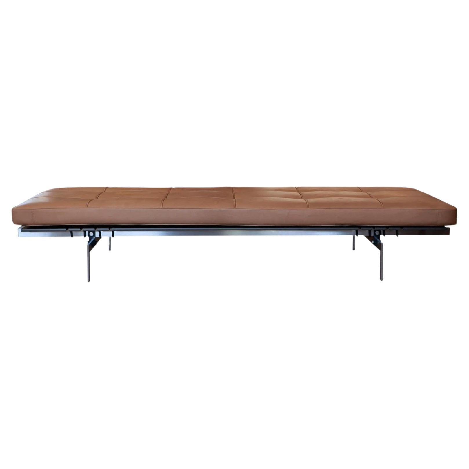 Poul Kjaerholm PK80 Daybed in Rustic Leather by Fritz Hansen For Sale