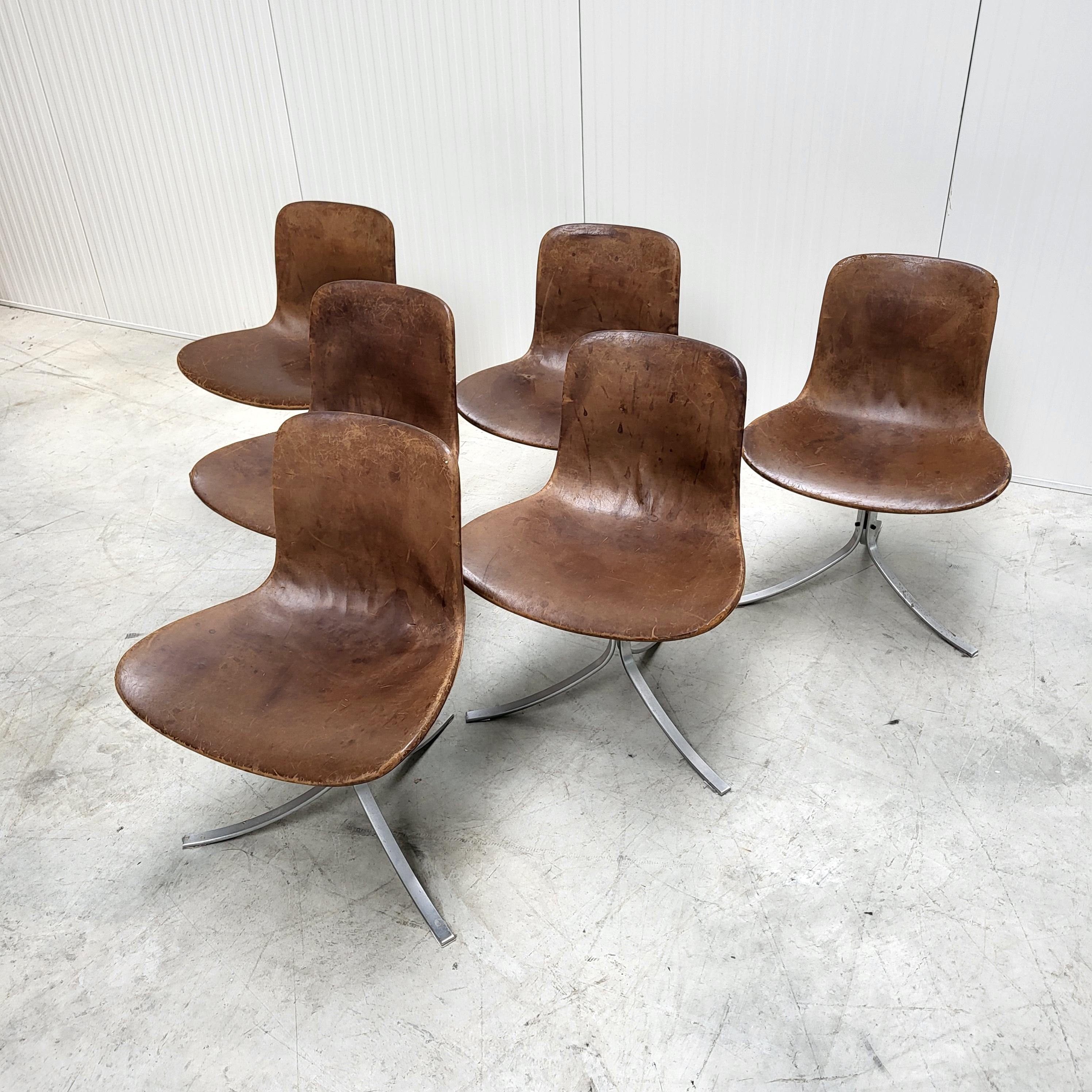 Milieu du XXe siècle Chaises Pk9 et table à manger Pk54 Poul Kjaerholm, E. Kold Christensen, années 1960 en vente