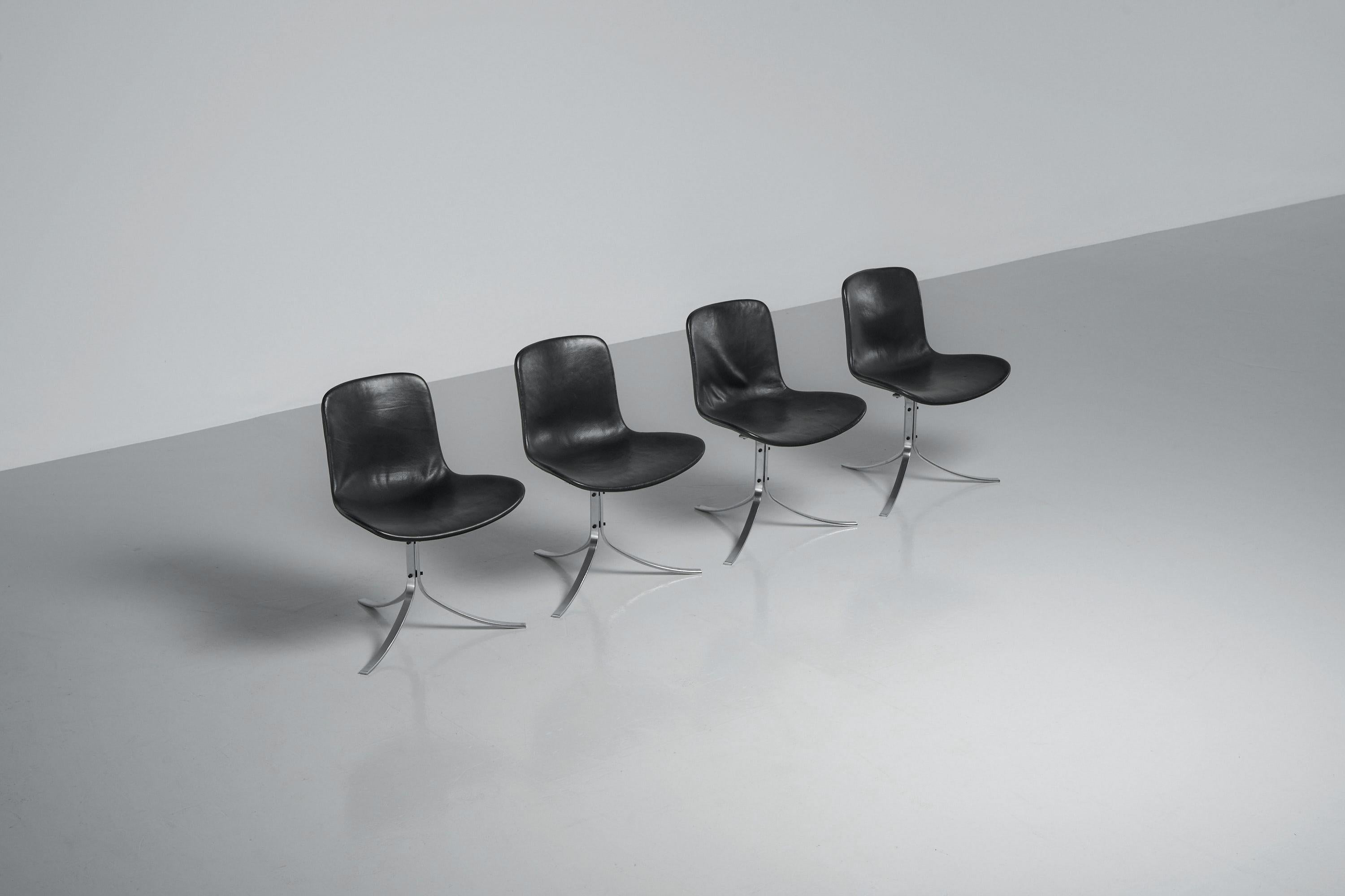 Poul Kjaerholm PK9 Chairs Black EKC, Denmark, 1960 2