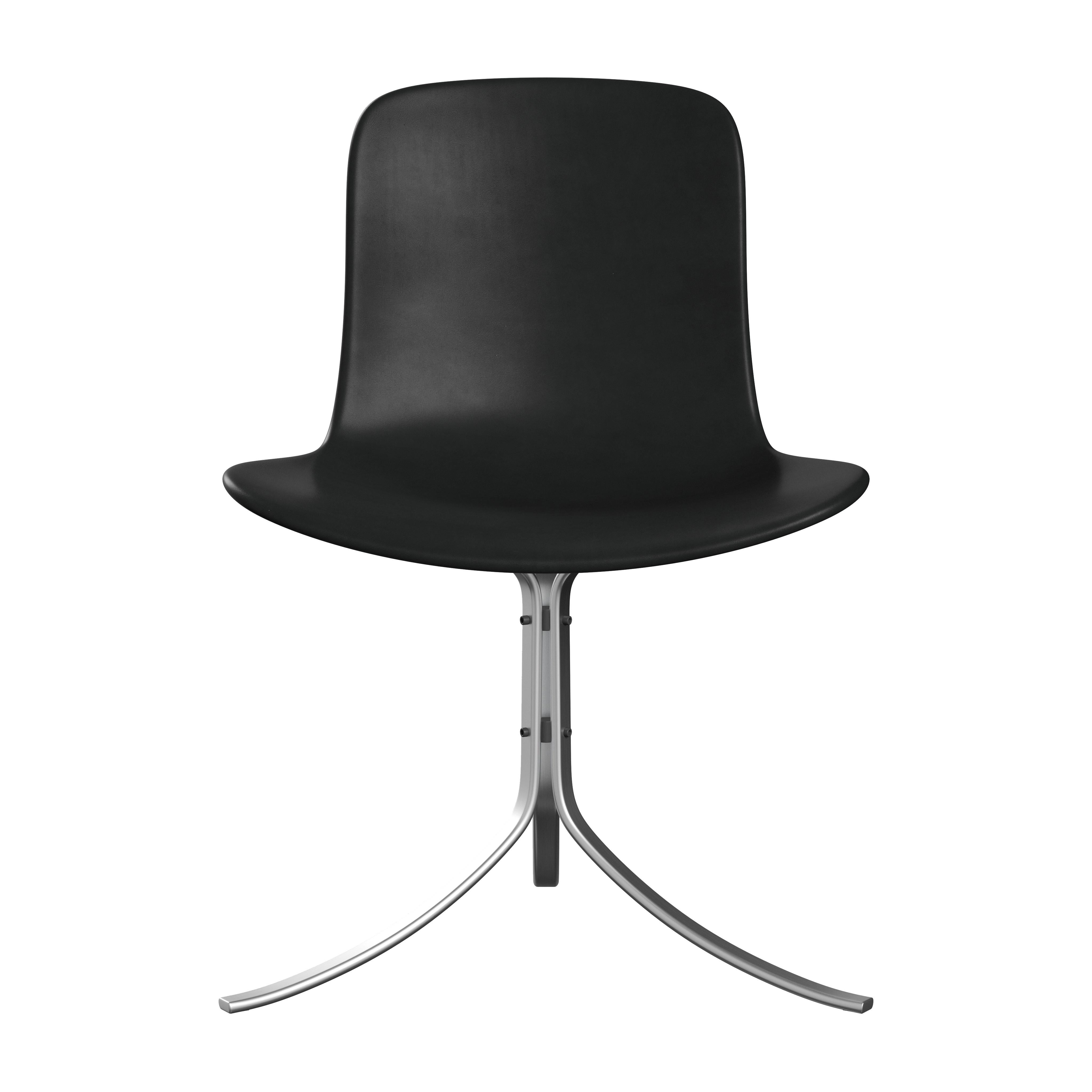 Poul Kjærholm 'PK9' Dining Chair for Fritz Hansen in Aura Leather For Sale 3