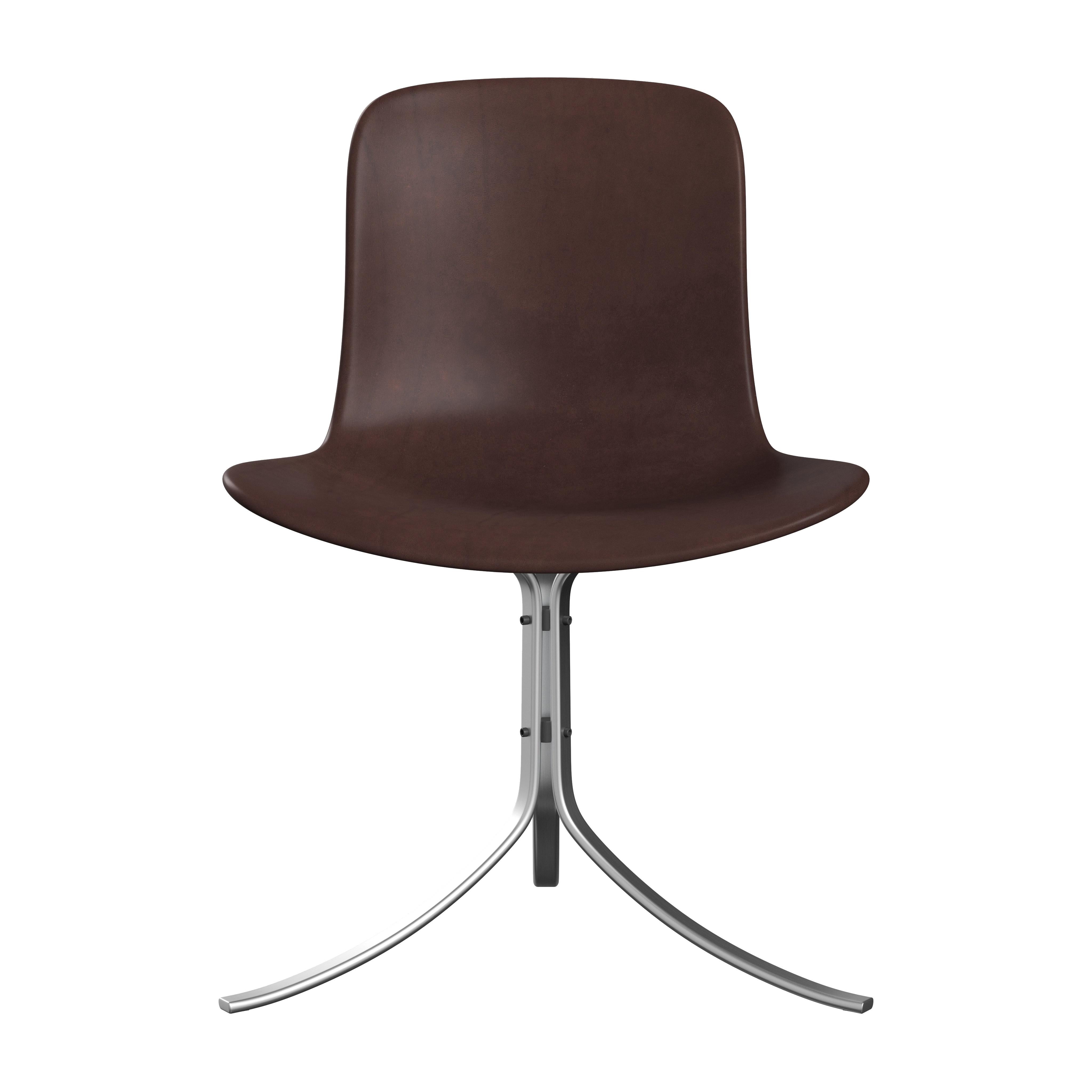 Poul Kjærholm 'PK9' Dining Chair for Fritz Hansen in Aura Leather For Sale 4