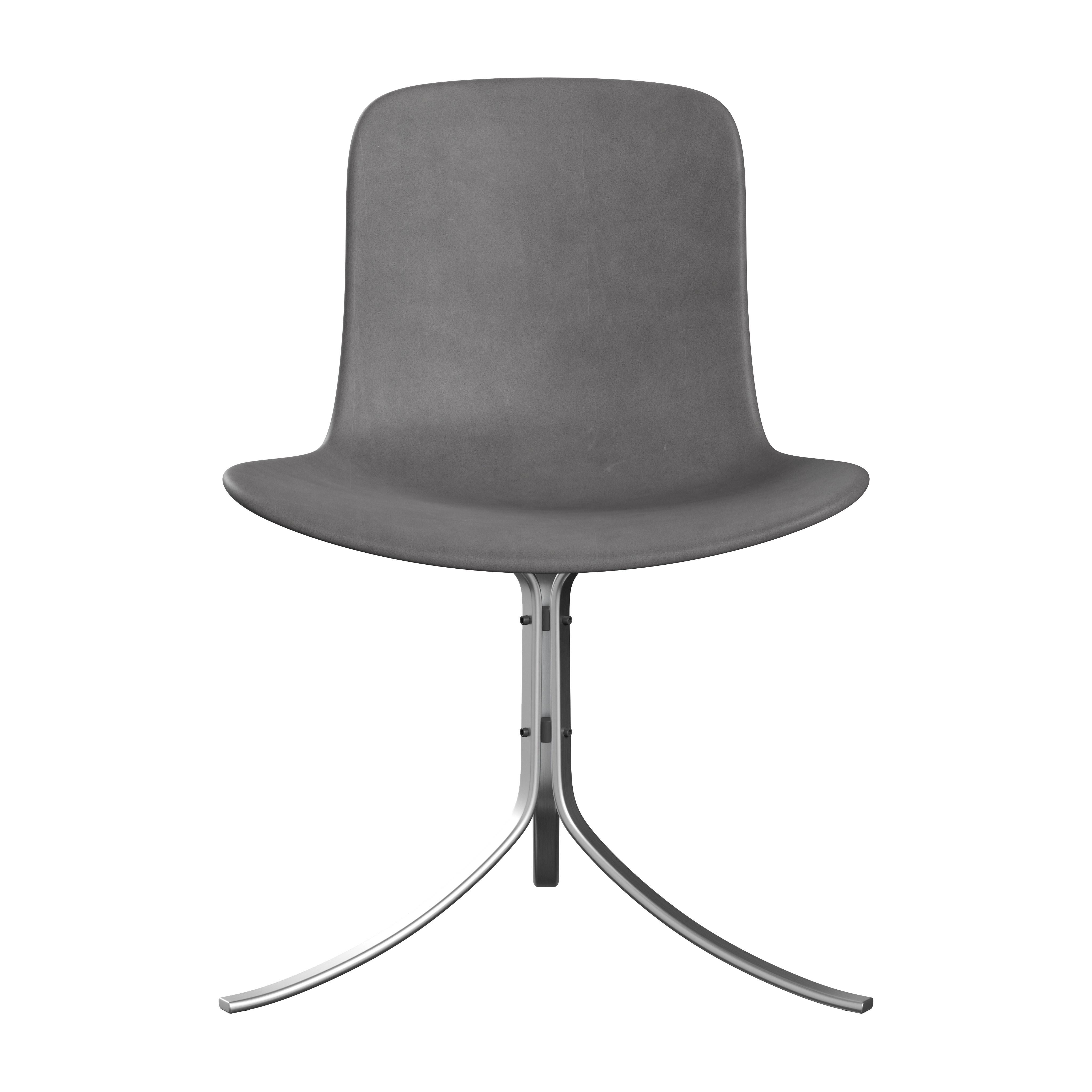 Poul Kjærholm 'PK9' Dining Chair for Fritz Hansen in Aura Leather For Sale 5