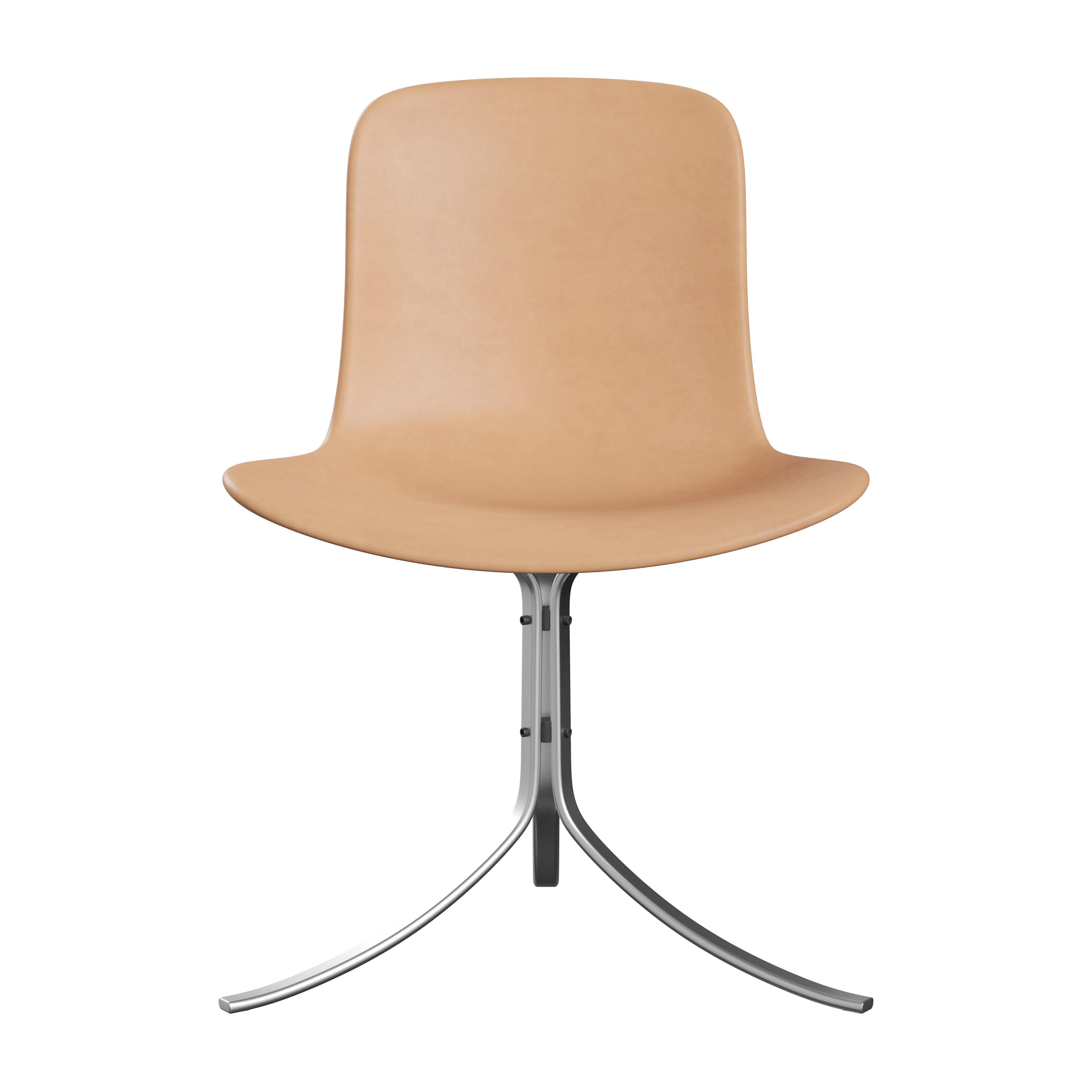 Poul Kjærholm 'PK9' Dining Chair for Fritz Hansen in Aura Leather For Sale 7