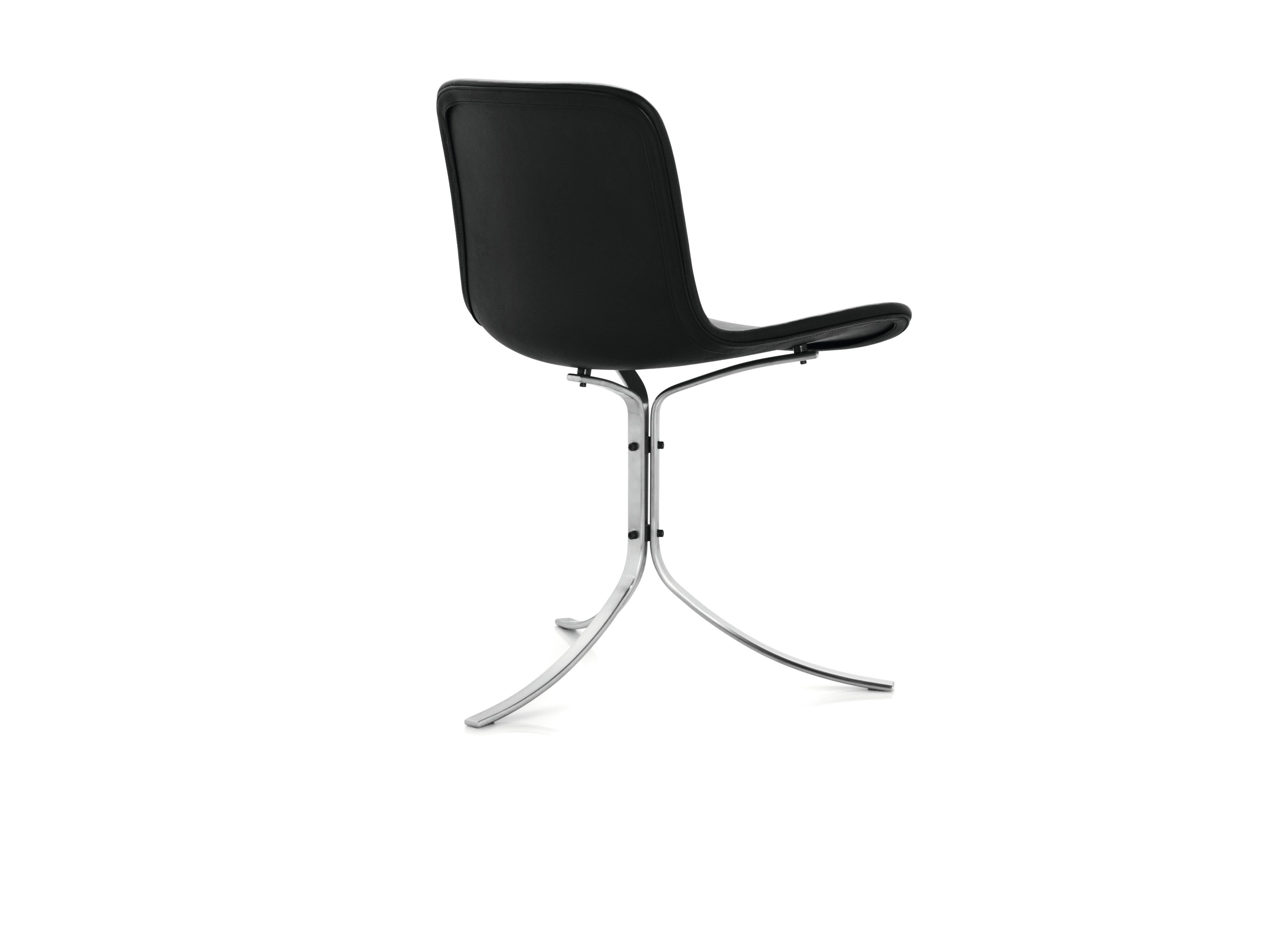 Poul Kjærholm 'PK9' Dining Chair for Fritz Hansen in Aura Leather For Sale 10