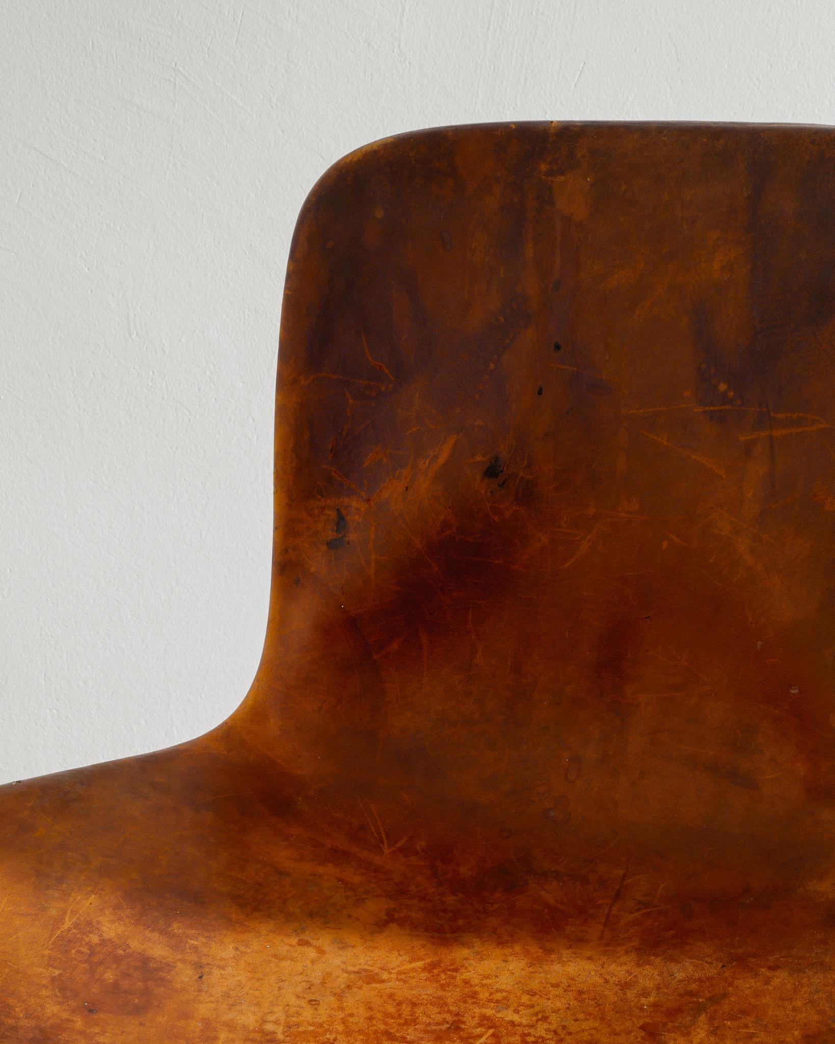 Poul Kjaerholm PK9 Esszimmerstuhl in original braunem Leder von E. Kold, 1960er Jahre (Mitte des 20. Jahrhunderts) im Angebot
