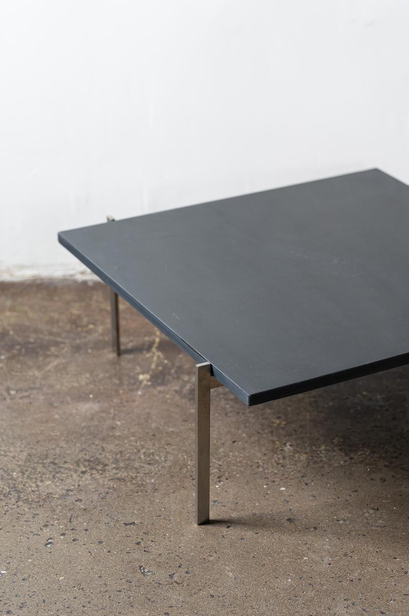 Poul Kjærholm slate top PK 61 coffee table.