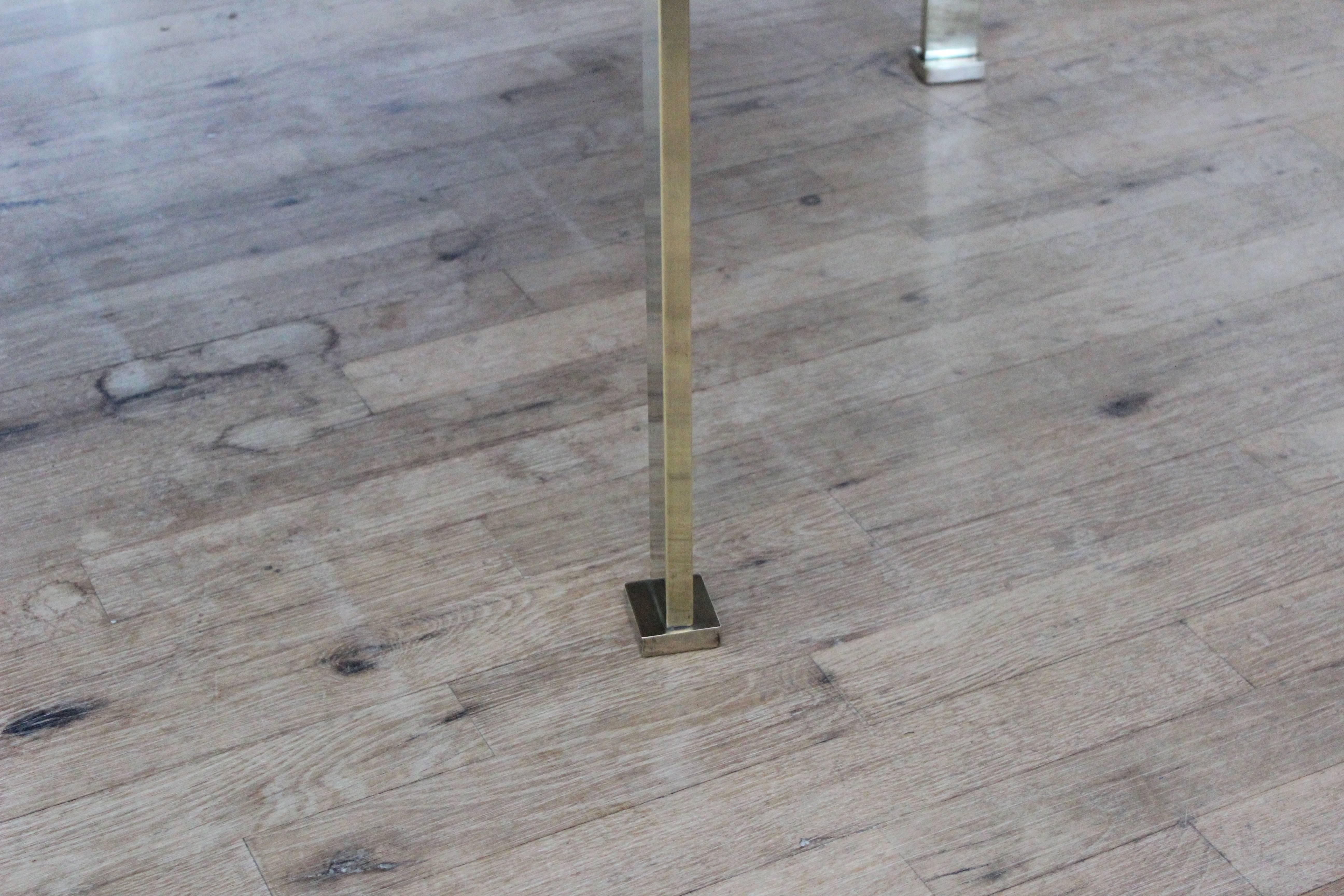 Poul Kjaerholm Style Brass and Marble Coffee Table 1