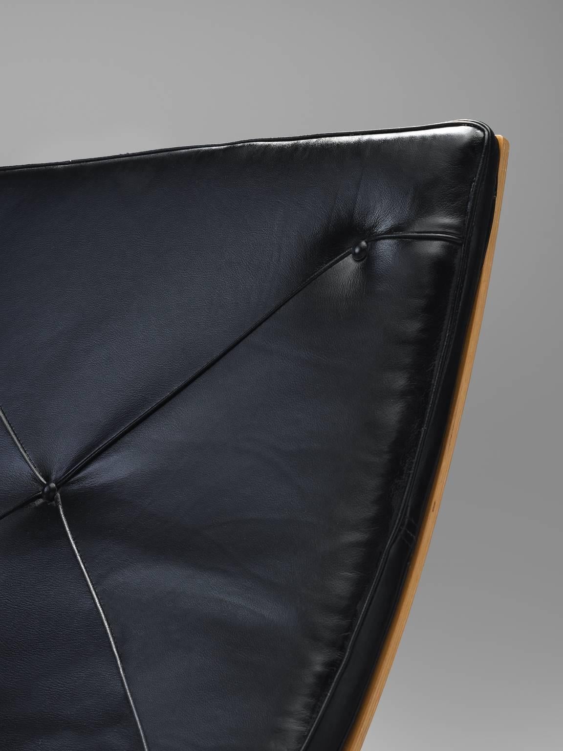 Late 20th Century Poul Kjærholm PK27 Lounge Chairs in Black Leather