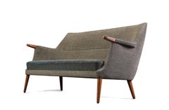 Poul M. Jessen Three-Seat Wool Sofa