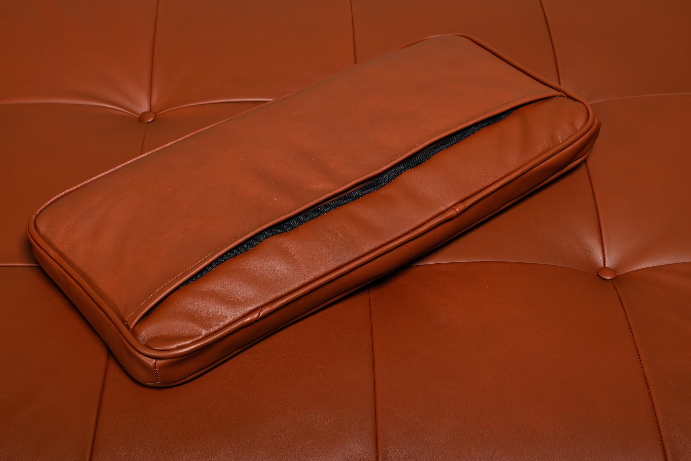 Poul M. Volther Daybed in Beech wood and Leather for FDB Møbler, Denmark 1960s 3