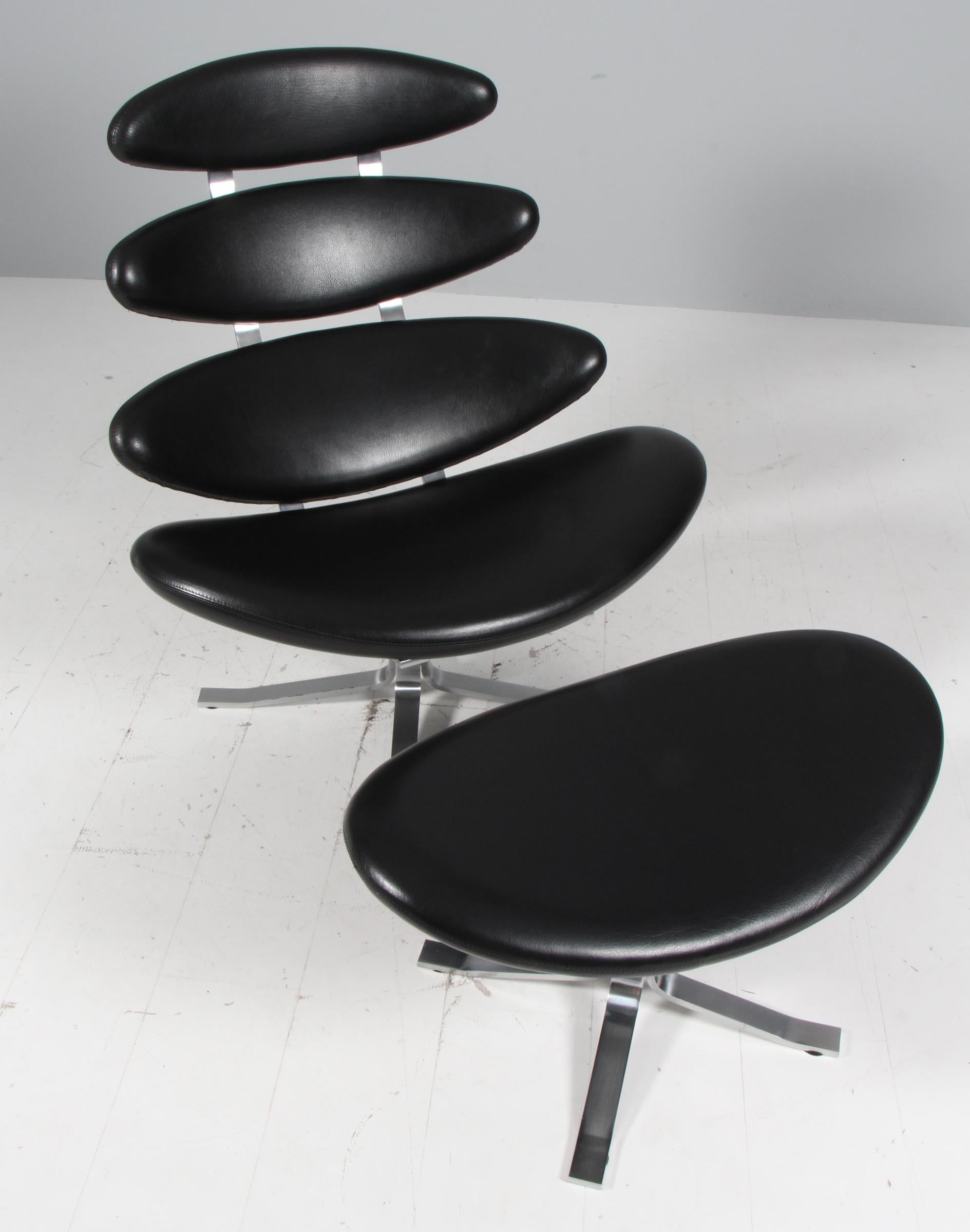 Scandinave moderne Chaise longue et pouf Poul M. Volther, Corona en vente