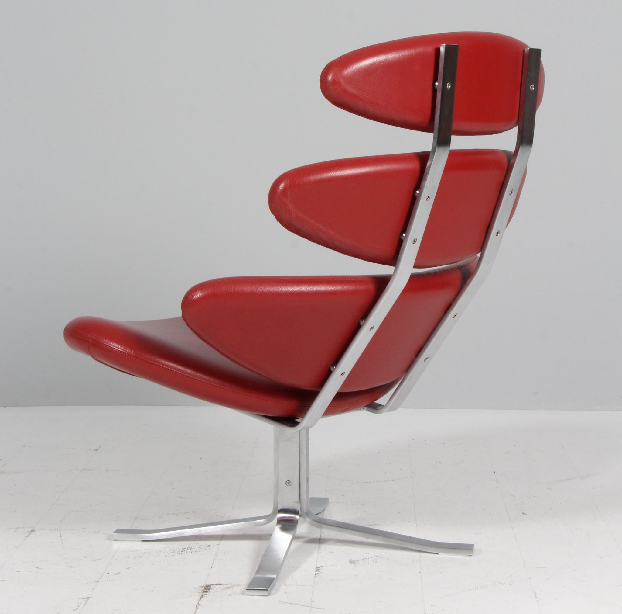 Acier inoxydable Fauteuil de salon Corona de Poul M. Volther en vente