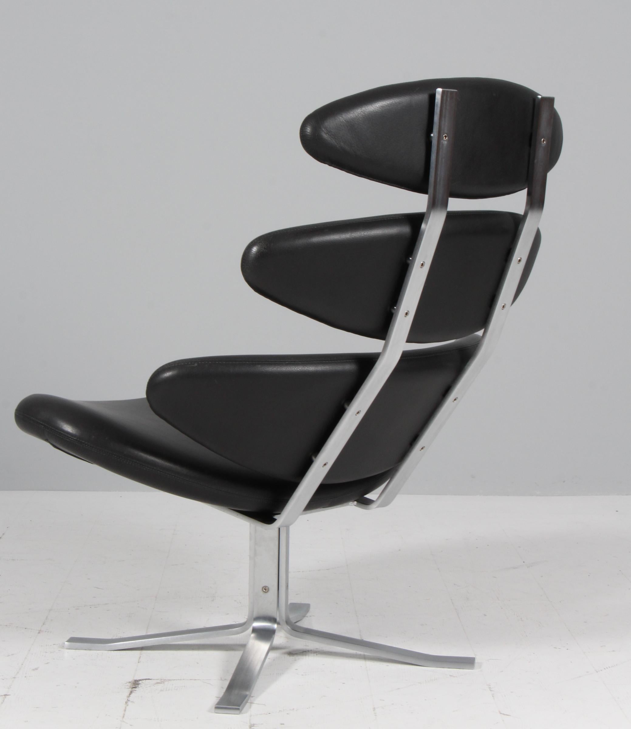 Acier inoxydable Fauteuil de salon Corona de Poul M. Volther en vente