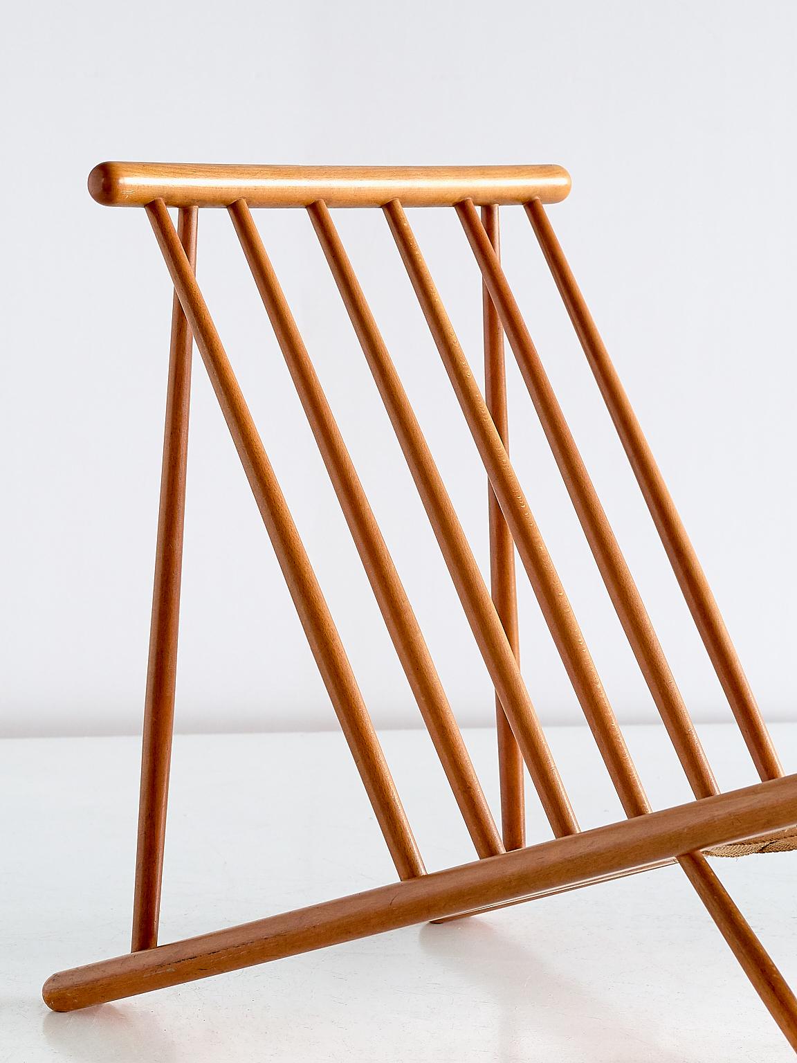 Poul M. Volther Model J58 Lounge Chair in Beech for FDB Møbler, Denmark, 1954 3